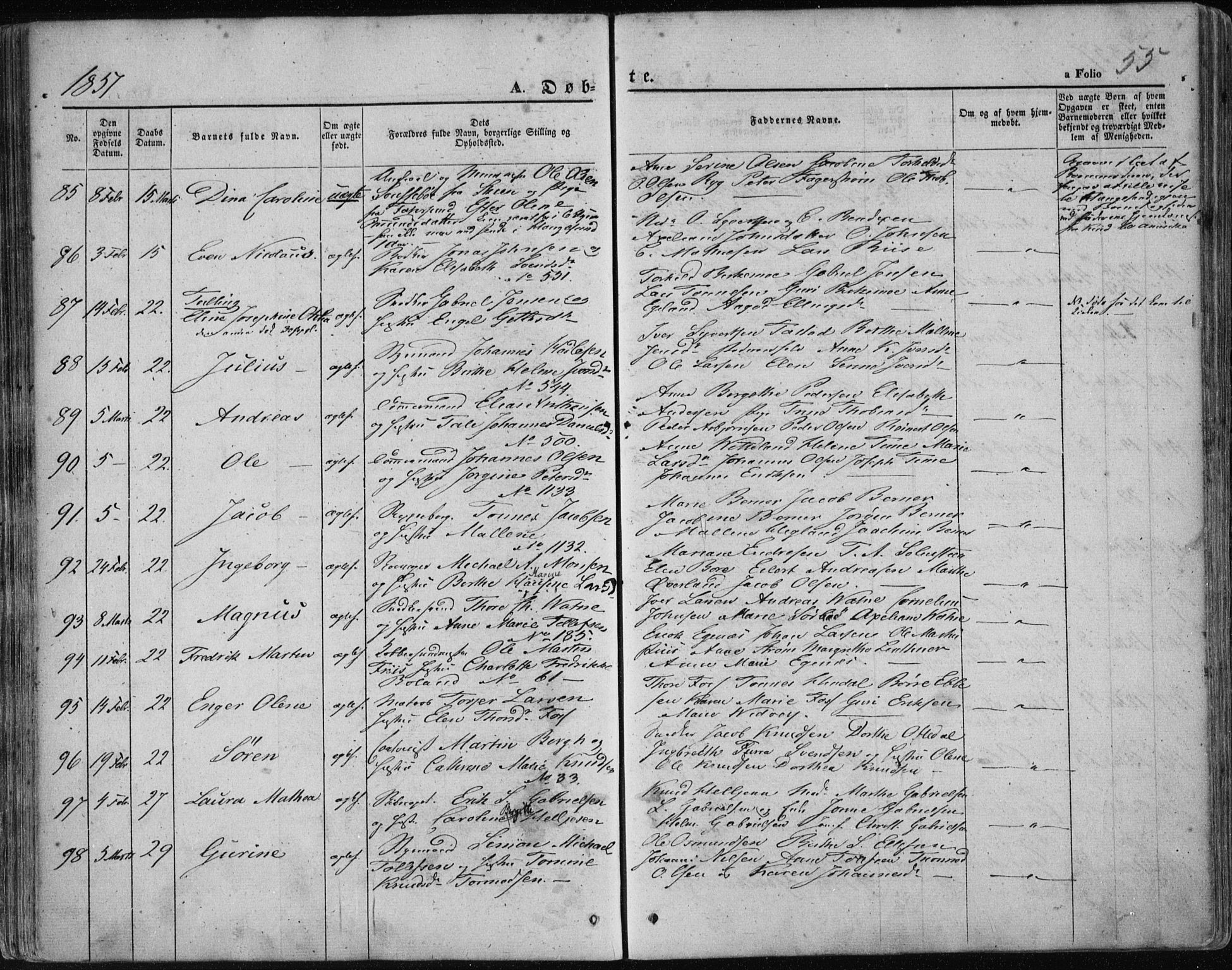 Domkirken sokneprestkontor, SAST/A-101812/001/30/30BA/L0017: Parish register (official) no. A 16, 1855-1867, p. 55