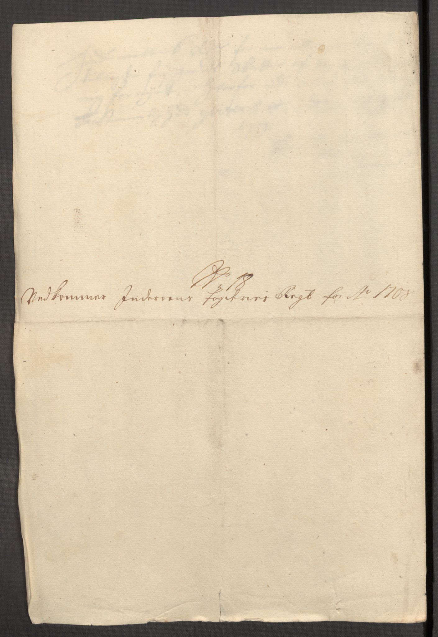 Rentekammeret inntil 1814, Reviderte regnskaper, Fogderegnskap, AV/RA-EA-4092/R63/L4316: Fogderegnskap Inderøy, 1708, p. 207