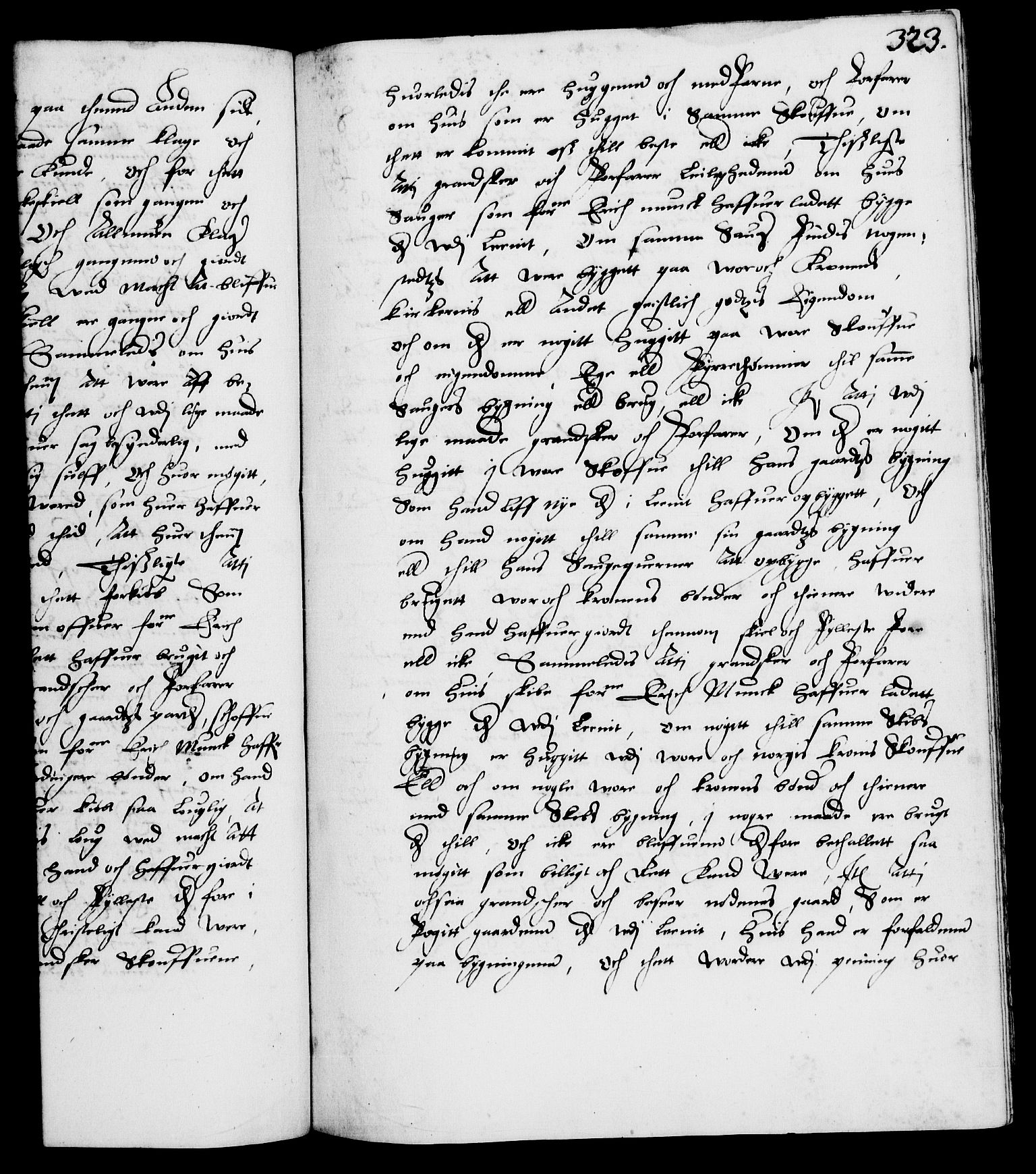 Danske Kanselli 1572-1799, AV/RA-EA-3023/F/Fc/Fca/Fcab/L0001: Norske tegnelser (mikrofilm), 1572-1588, p. 323a