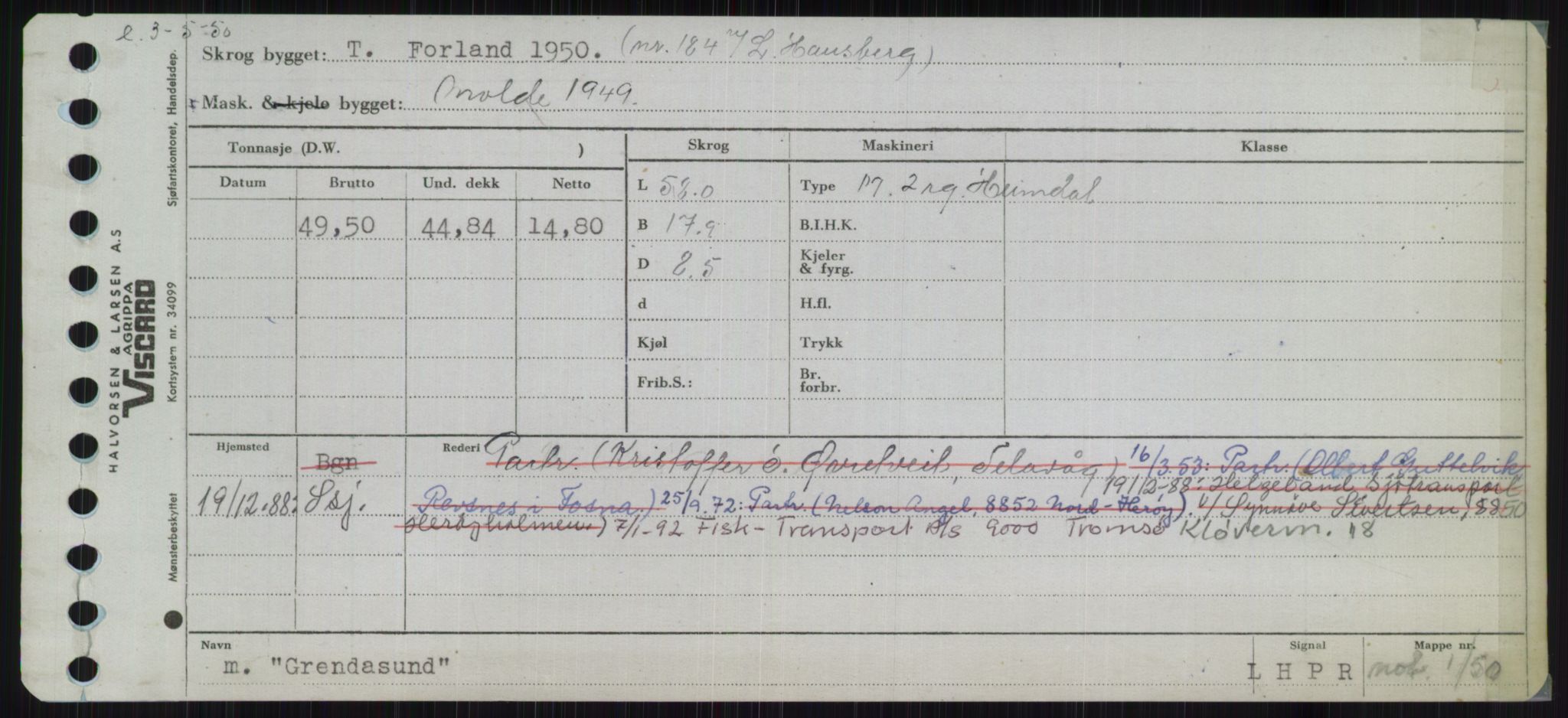 Sjøfartsdirektoratet med forløpere, Skipsmålingen, RA/S-1627/H/Ha/L0002/0002: Fartøy, Eik-Hill / Fartøy, G-Hill, p. 241