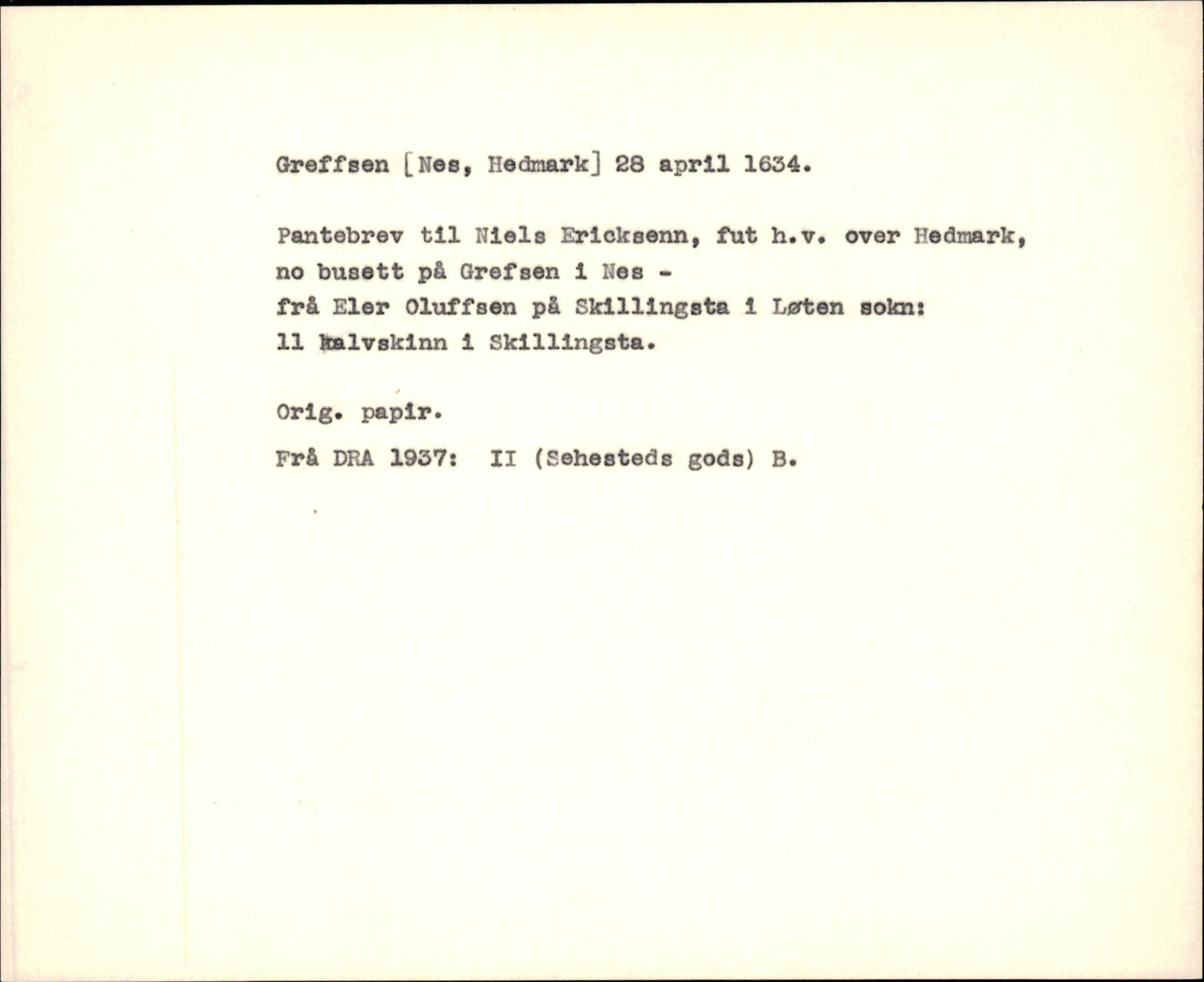 Riksarkivets diplomsamling, AV/RA-EA-5965/F35/F35f/L0001: Regestsedler: Diplomer fra DRA 1937 og 1996, p. 651