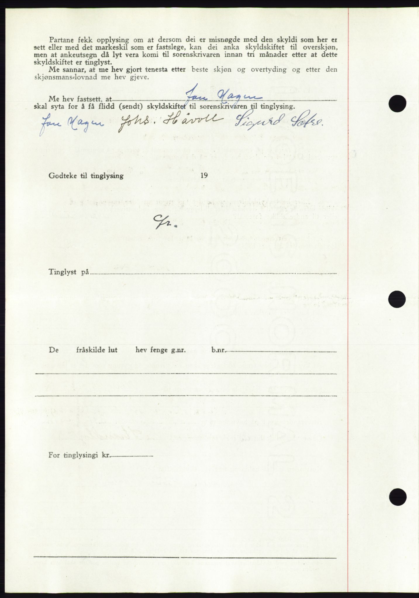 Søre Sunnmøre sorenskriveri, AV/SAT-A-4122/1/2/2C/L0083: Mortgage book no. 9A, 1948-1949, Diary no: : 1723/1948