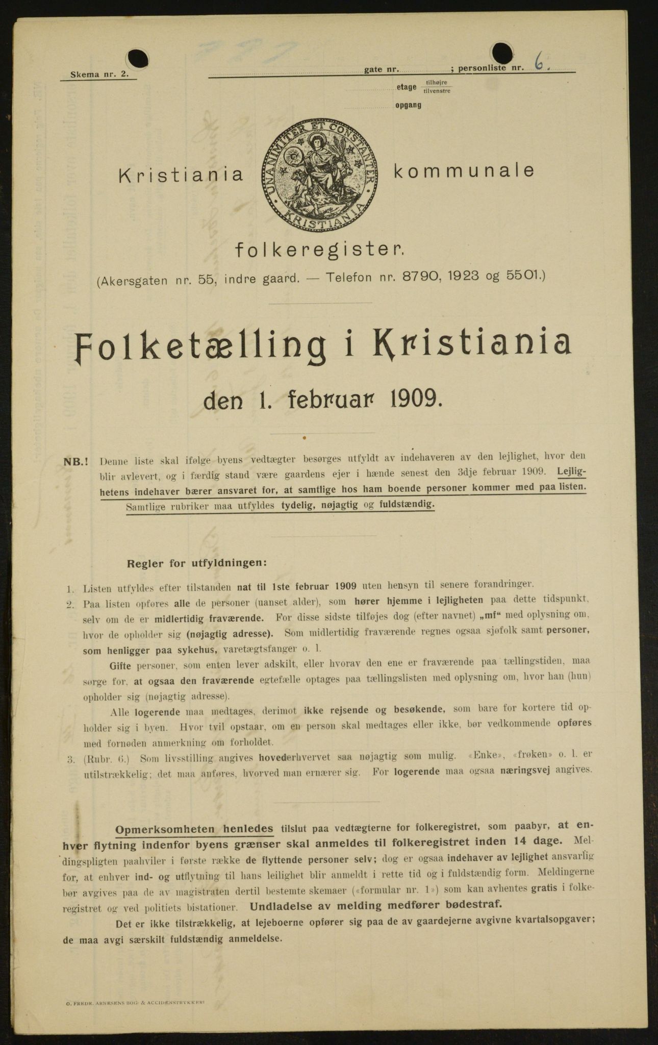 OBA, Municipal Census 1909 for Kristiania, 1909, p. 24580