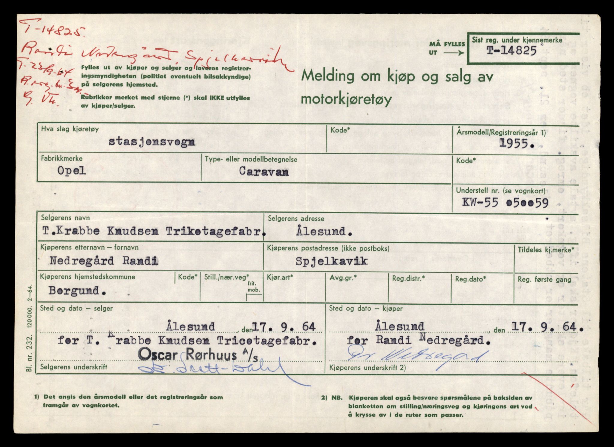 Møre og Romsdal vegkontor - Ålesund trafikkstasjon, AV/SAT-A-4099/F/Fe/L0048: Registreringskort for kjøretøy T 14721 - T 14863, 1927-1998, p. 2353