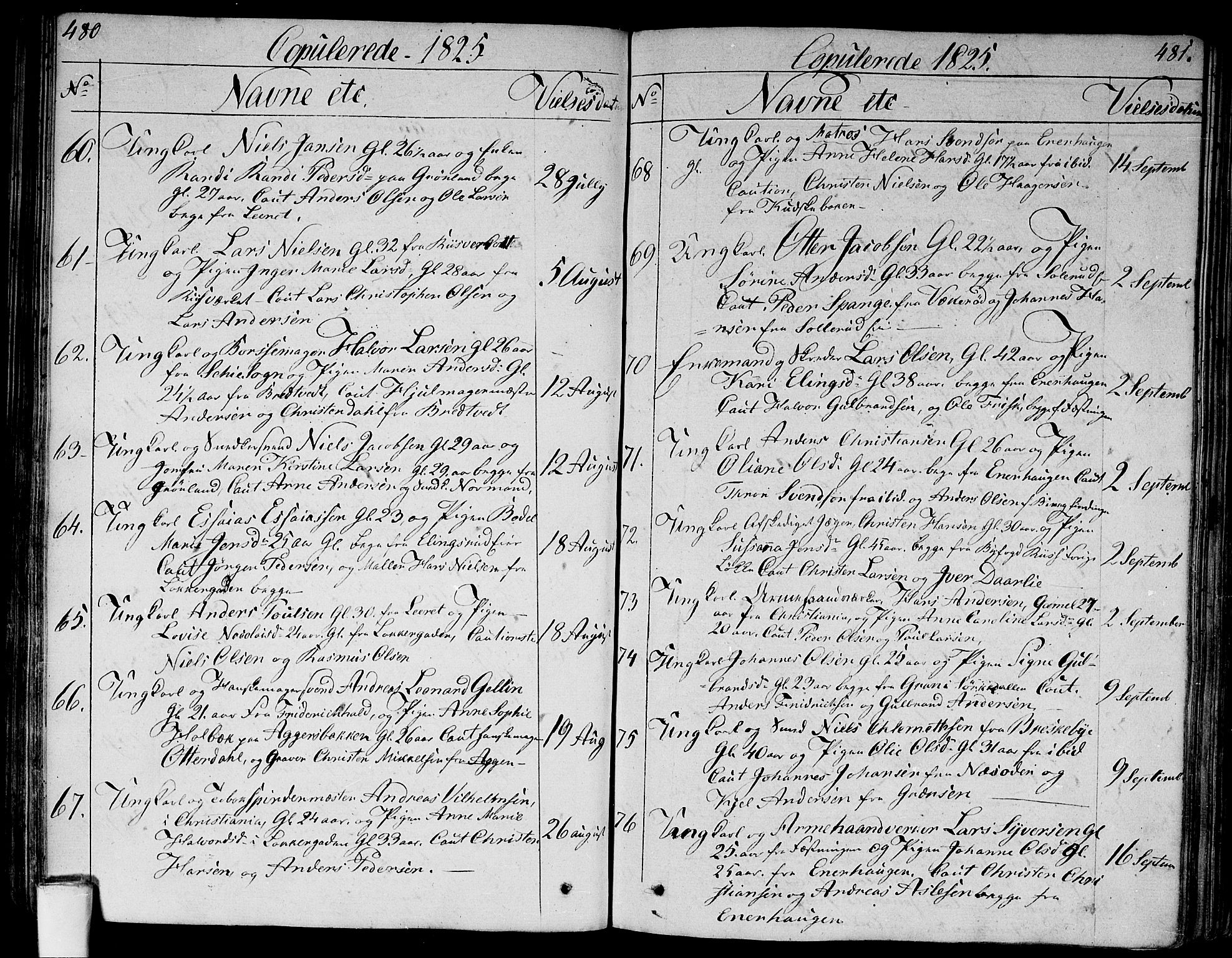 Aker prestekontor kirkebøker, AV/SAO-A-10861/G/L0004: Parish register (copy) no. 4, 1819-1829, p. 480-481