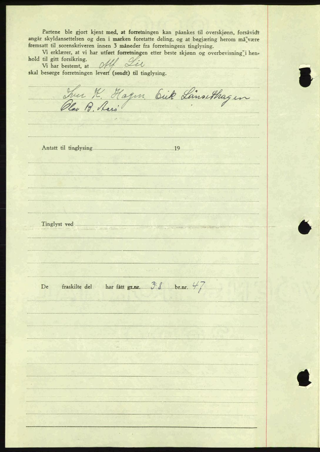 Romsdal sorenskriveri, AV/SAT-A-4149/1/2/2C: Mortgage book no. A17, 1944-1945, Diary no: : 514/1945