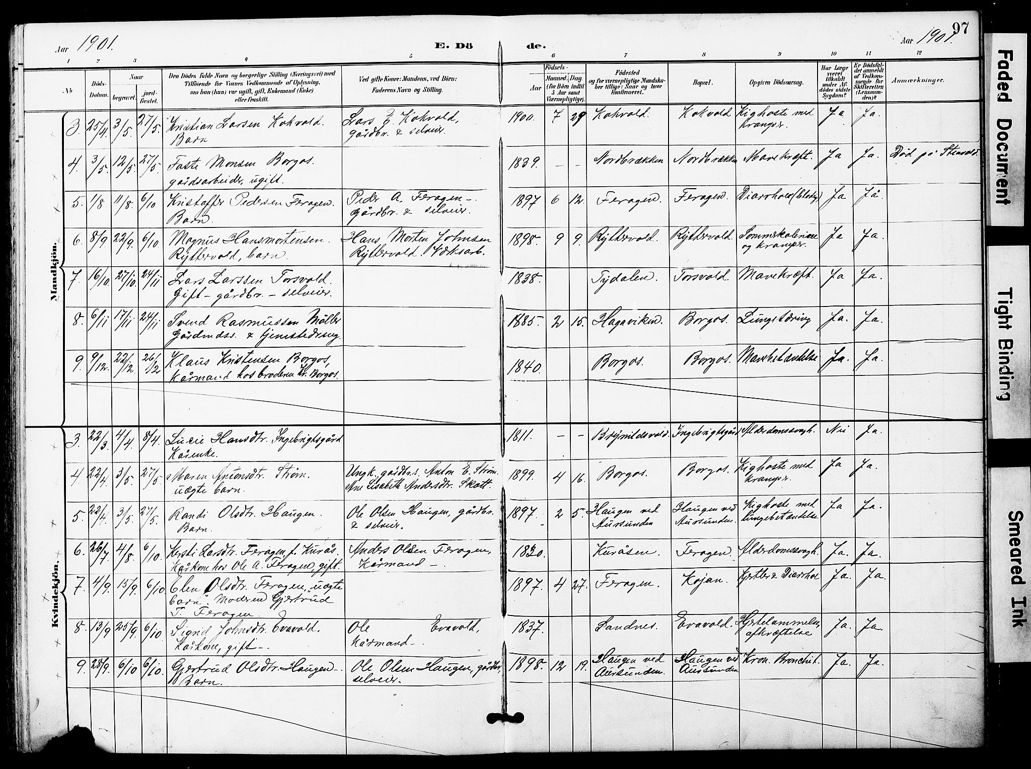 Ministerialprotokoller, klokkerbøker og fødselsregistre - Sør-Trøndelag, AV/SAT-A-1456/683/L0950: Parish register (copy) no. 683C02, 1897-1918, p. 97