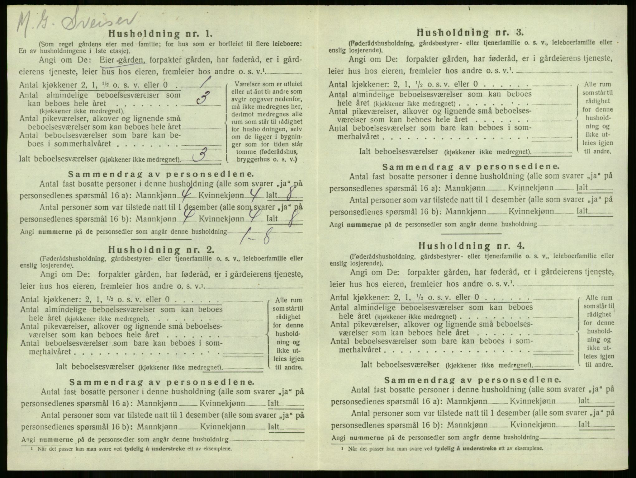 SAKO, 1920 census for Stokke, 1920, p. 240