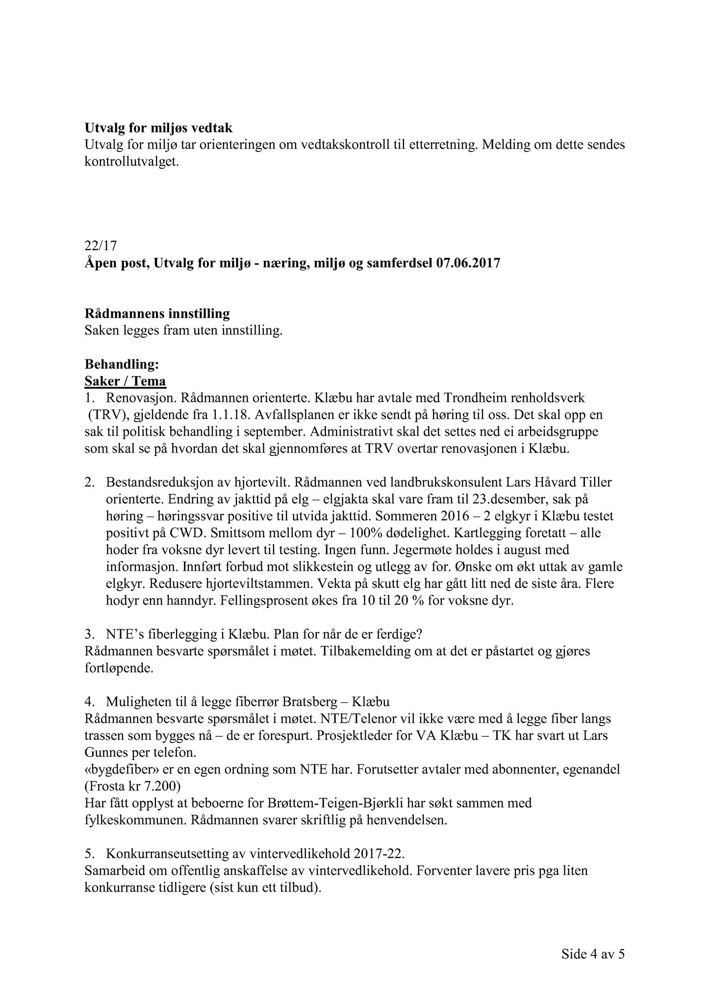 Klæbu Kommune, TRKO/KK/06-UM/L004: Utvalg for miljø - Møtedokumenter 2017, 2017, p. 788