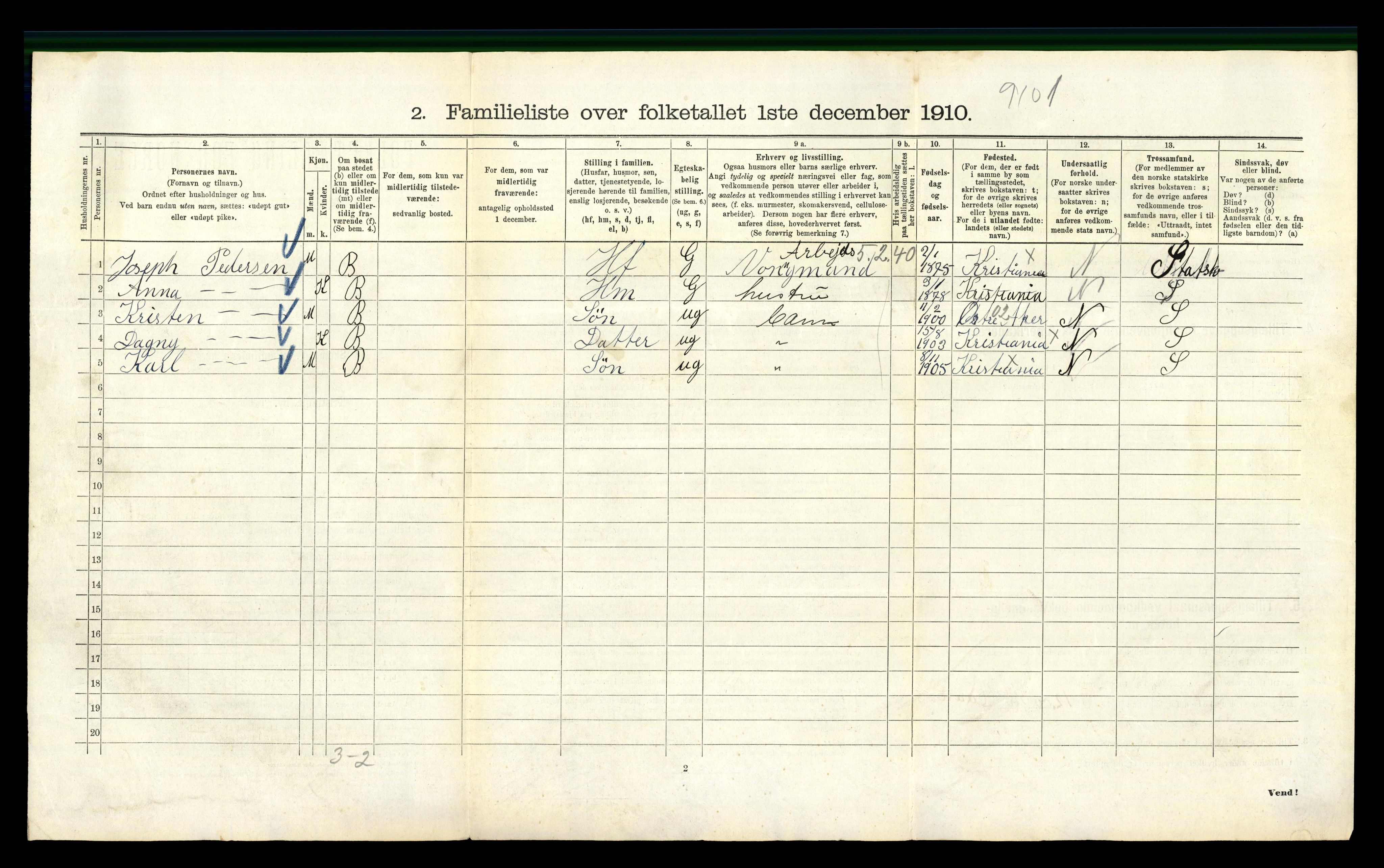 RA, 1910 census for Kristiania, 1910, p. 72750