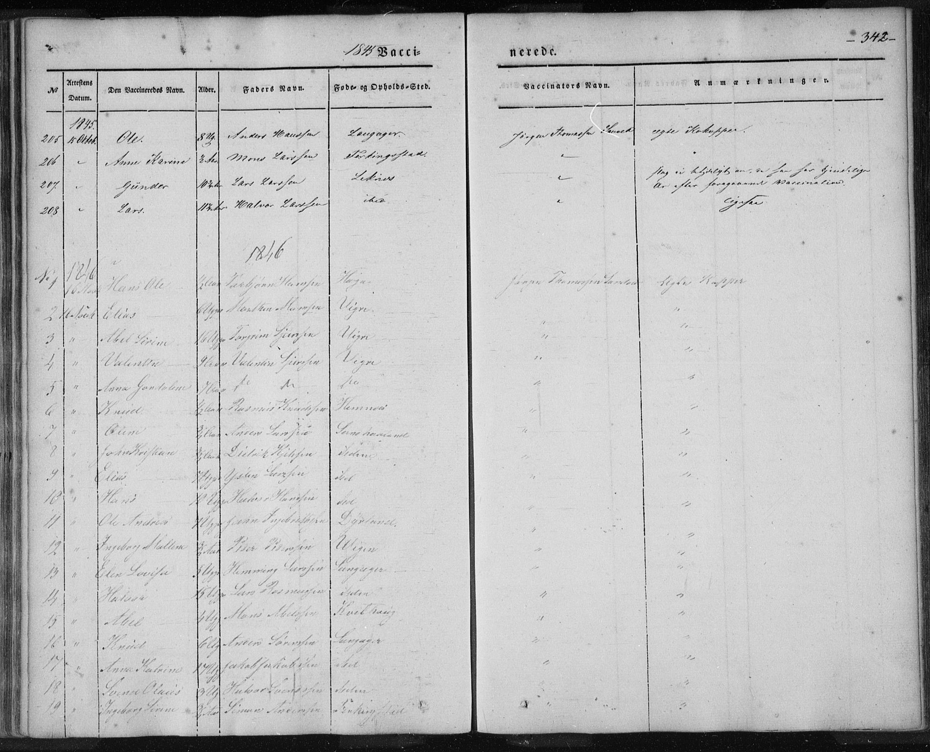 Skudenes sokneprestkontor, SAST/A -101849/H/Ha/Haa/L0003: Parish register (official) no. A 2.2, 1841-1846, p. 342