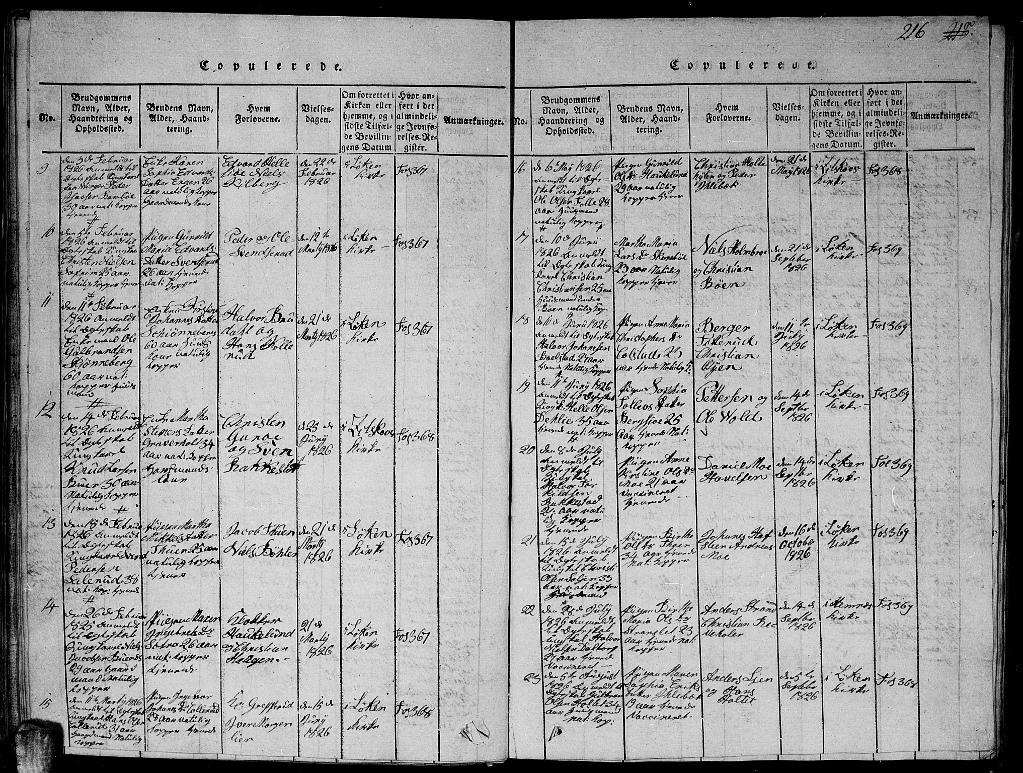 Høland prestekontor Kirkebøker, AV/SAO-A-10346a/G/Ga/L0001: Parish register (copy) no. I 1, 1814-1827, p. 216