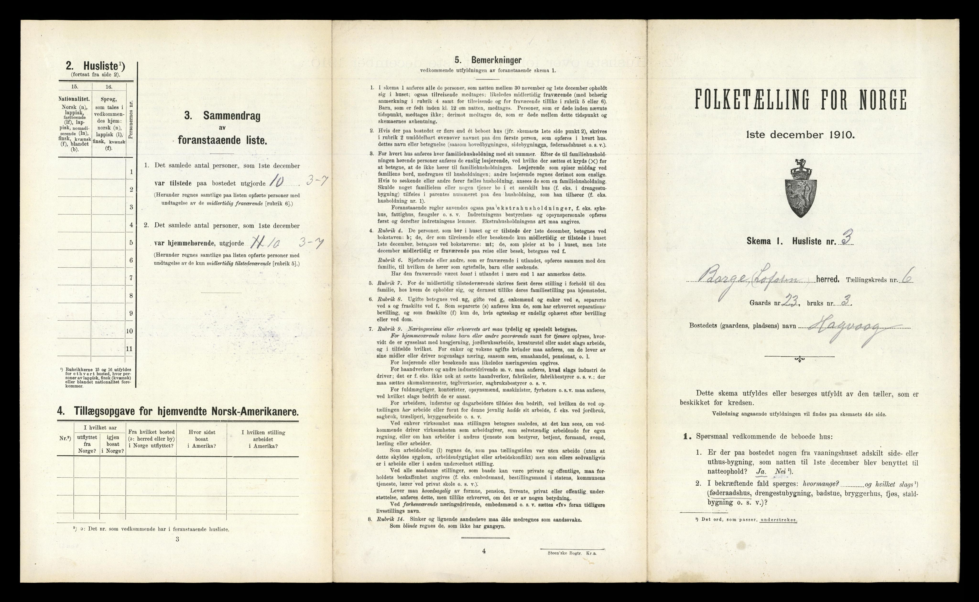 RA, 1910 census for Borge, 1910, p. 569