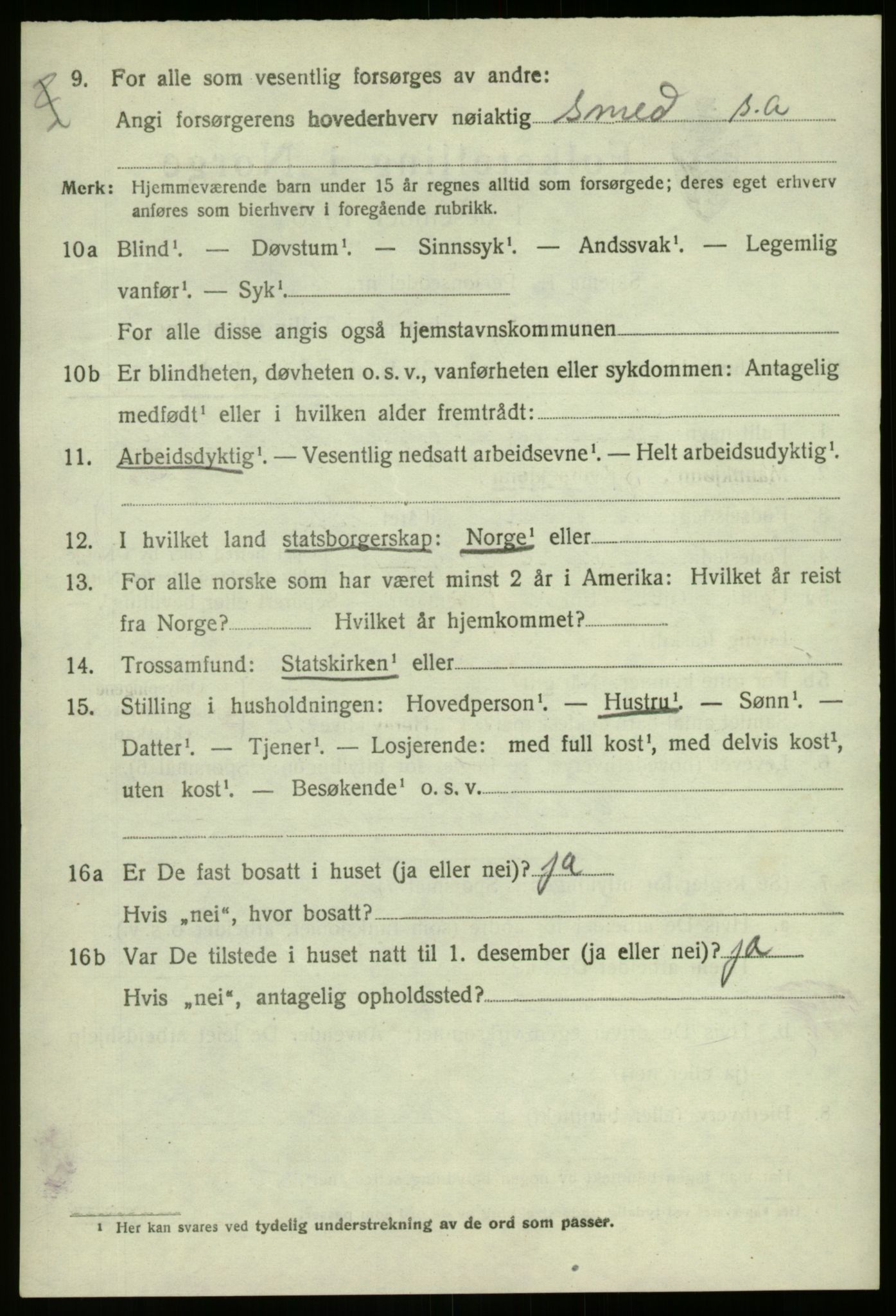 SAB, 1920 census for Nord-Vågsøy, 1920, p. 2527