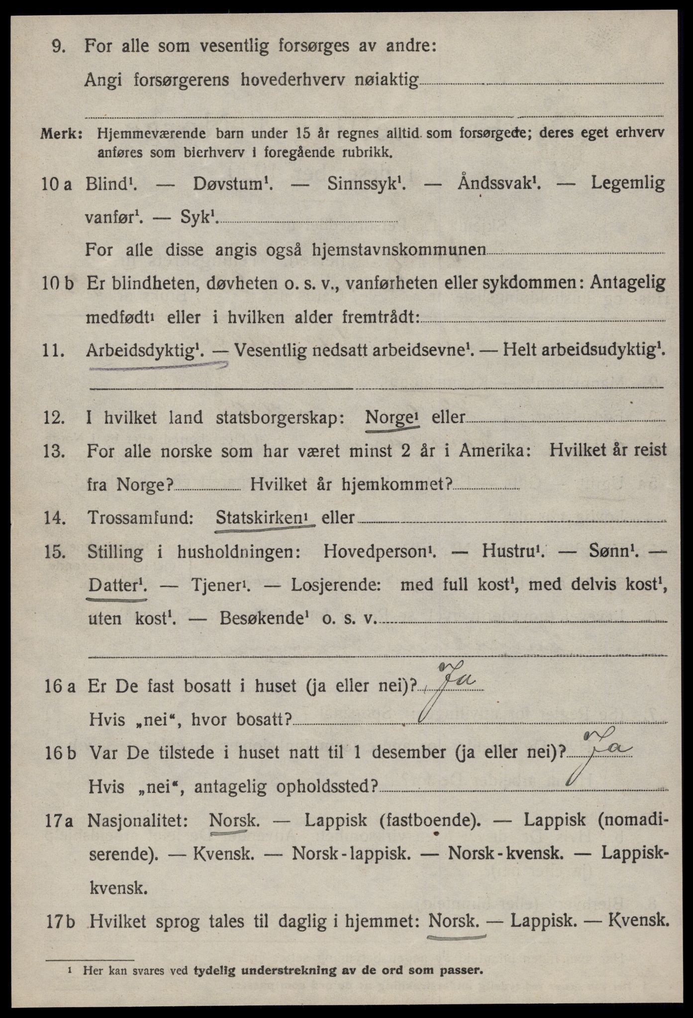 SAT, 1920 census for Horg, 1920, p. 1637