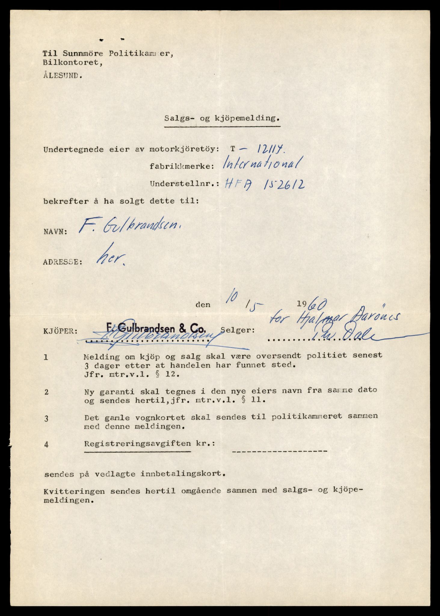 Møre og Romsdal vegkontor - Ålesund trafikkstasjon, AV/SAT-A-4099/F/Fe/L0035: Registreringskort for kjøretøy T 12653 - T 12829, 1927-1998, p. 2446
