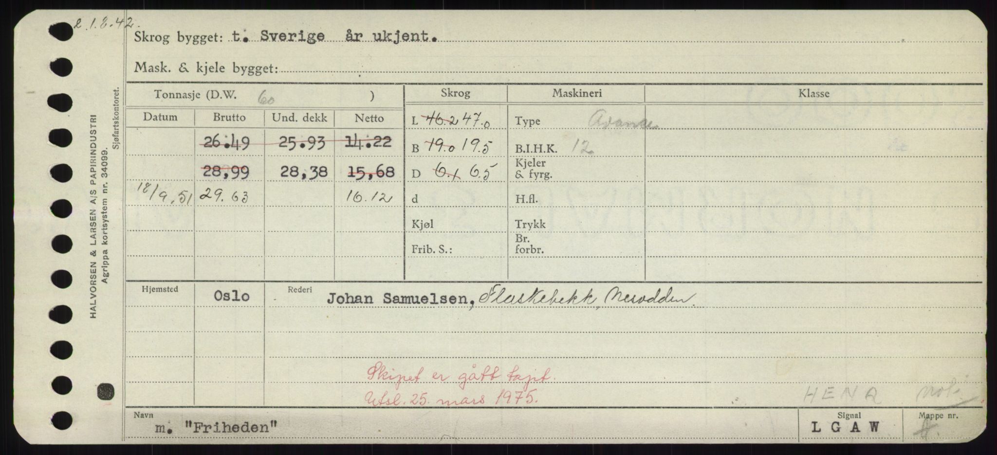 Sjøfartsdirektoratet med forløpere, Skipsmålingen, AV/RA-S-1627/H/Hd/L0011: Fartøy, Fla-Får, p. 457