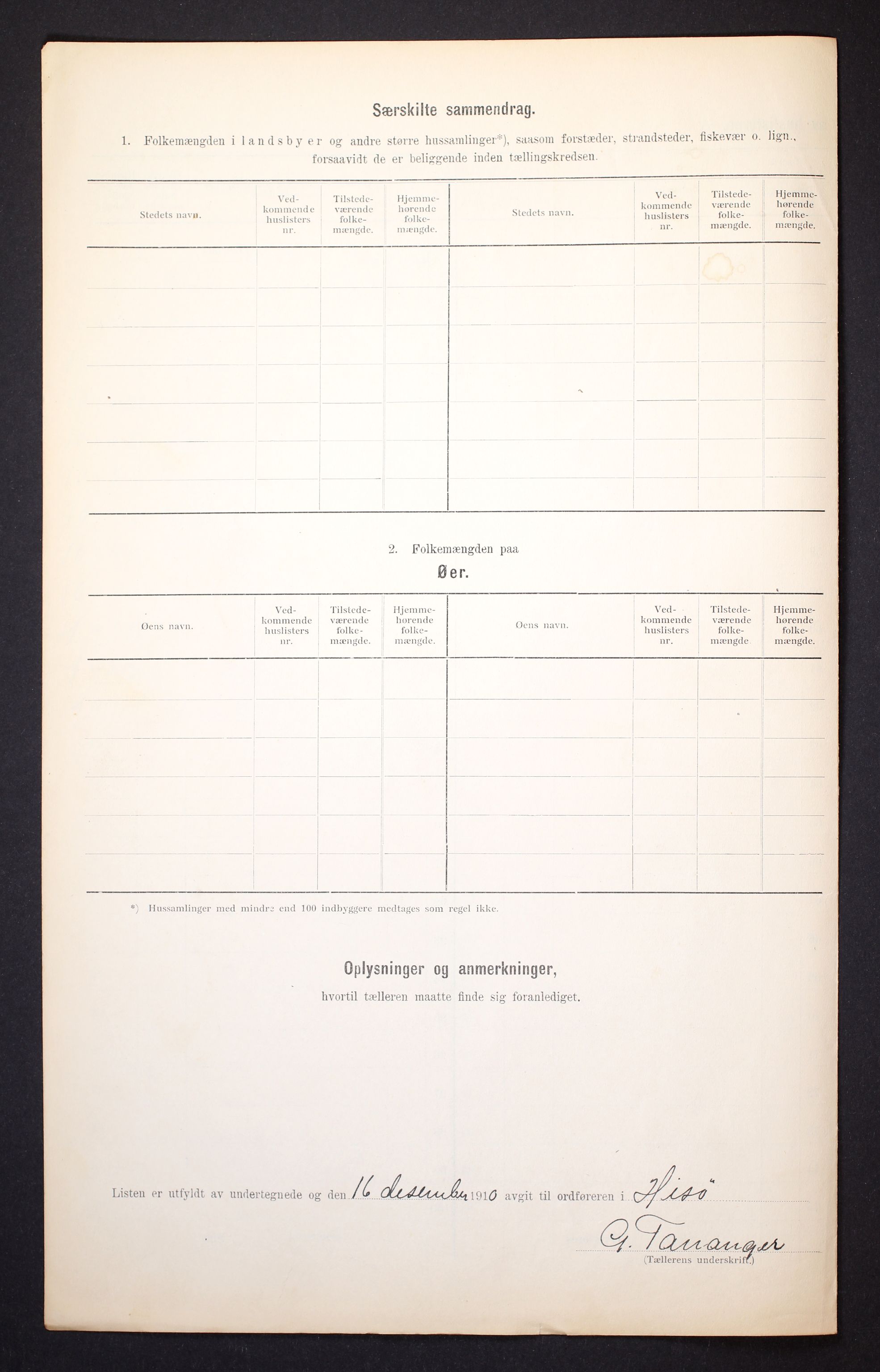 RA, 1910 census for Hisøy, 1910, p. 27