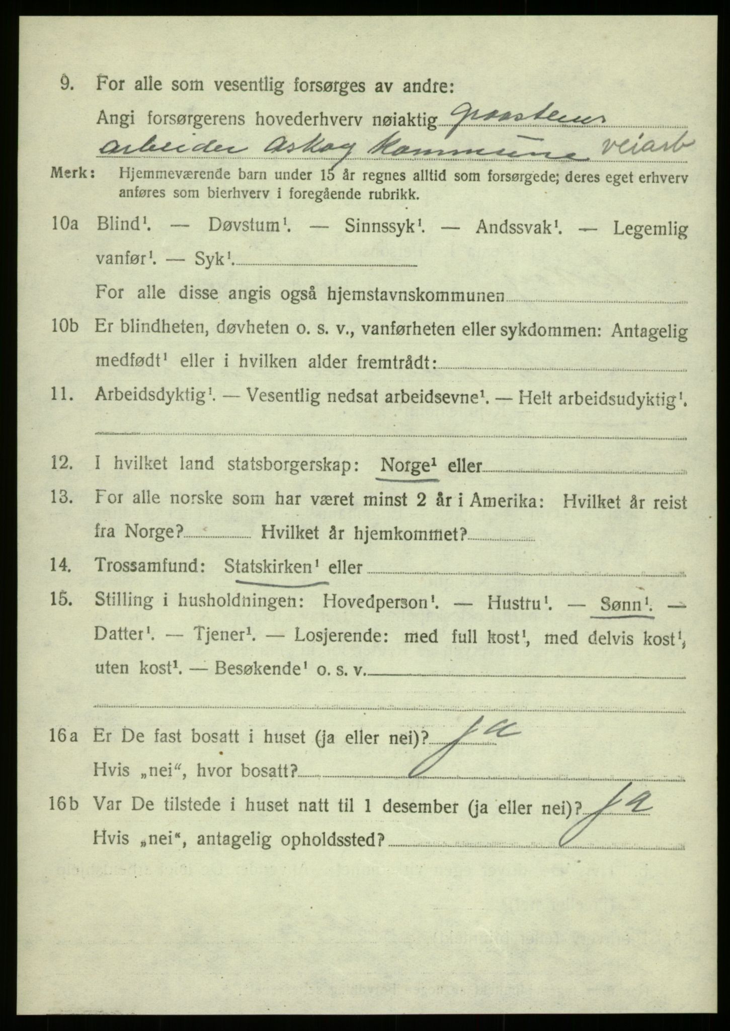 SAB, 1920 census for Askøy, 1920, p. 6849
