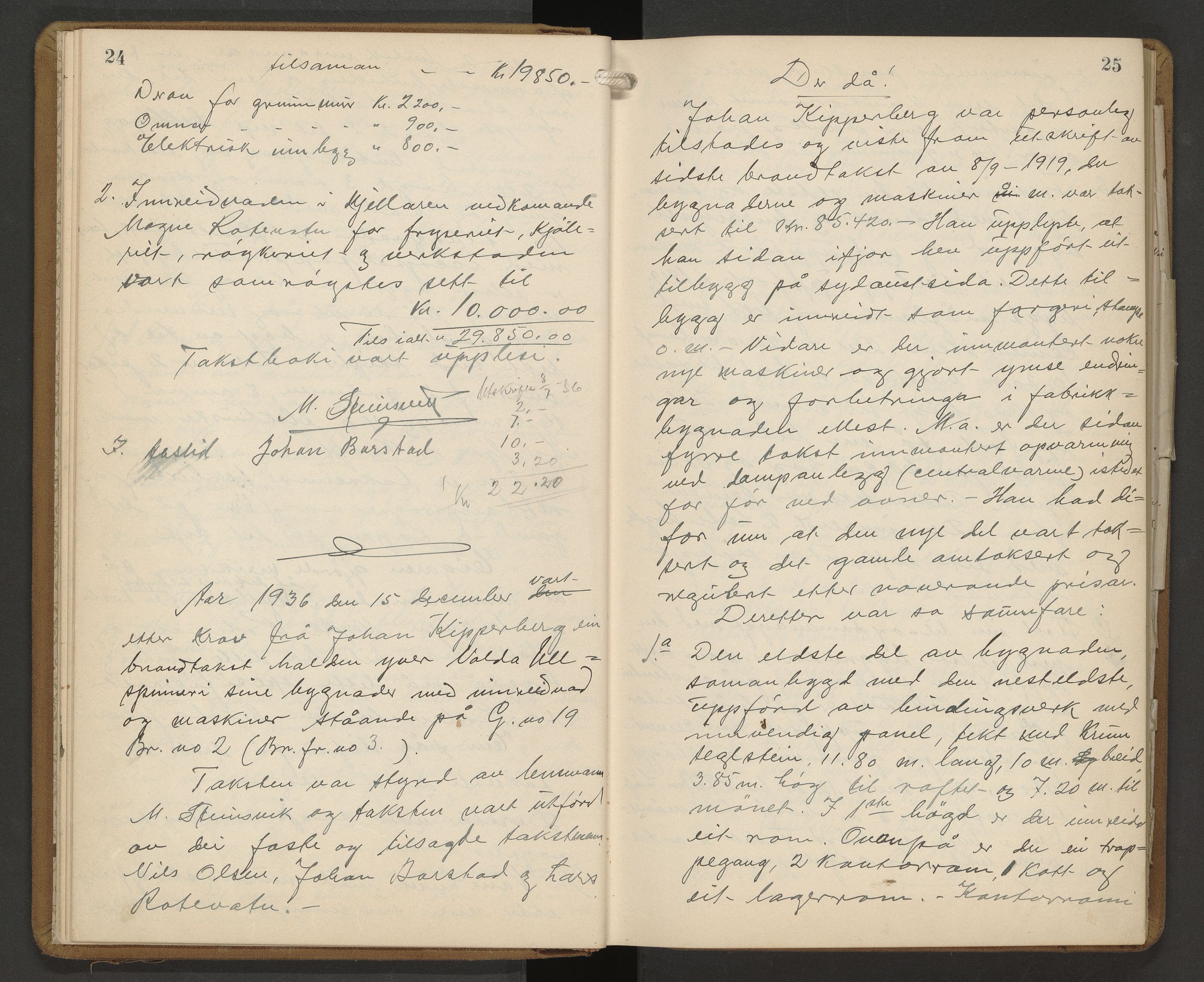 Norges Brannkasse Volda, AV/SAT-A-5488/F/Fa/L0003: Branntakstprotokoll, 1934-1949, p. 24-25
