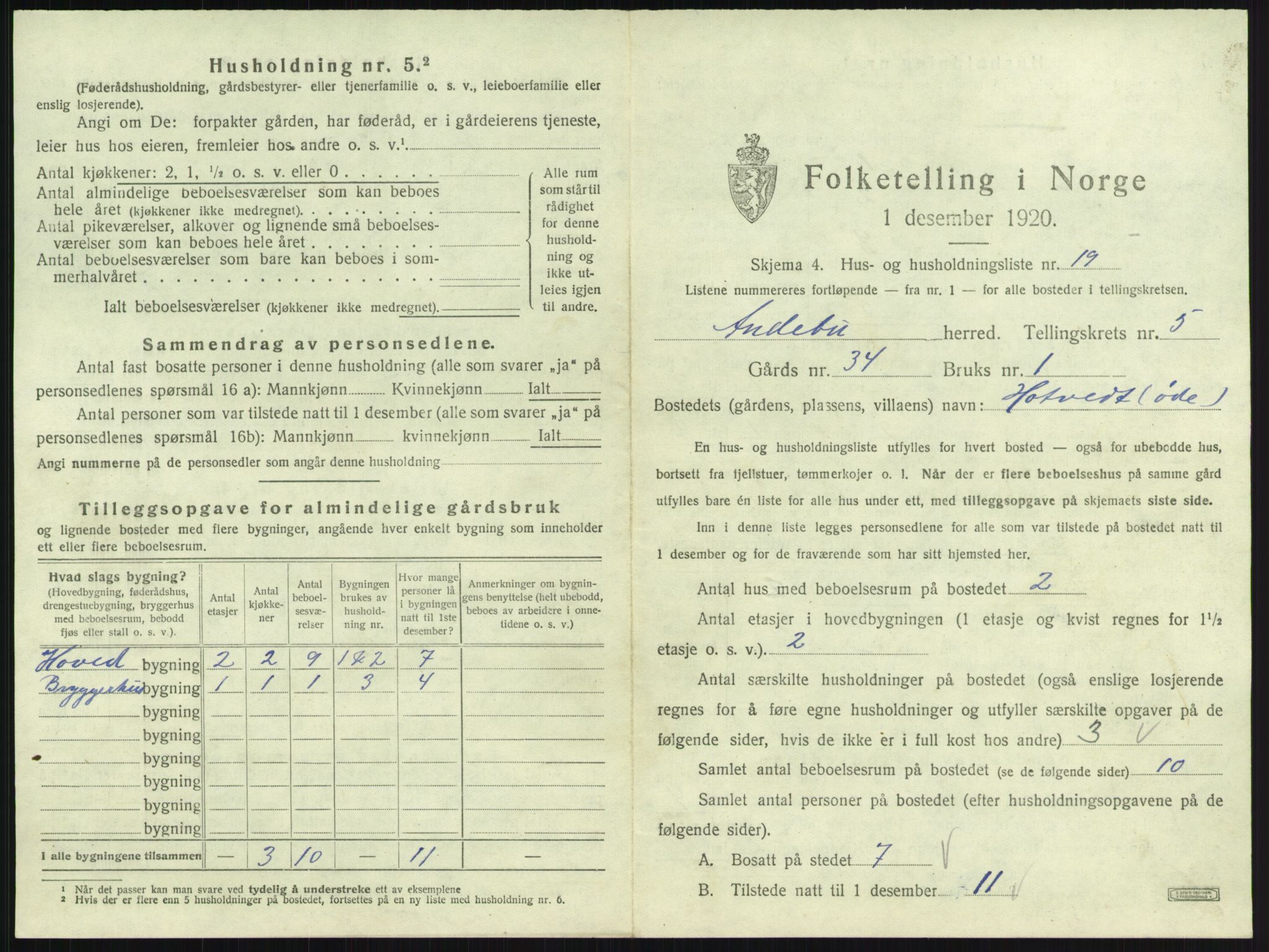 SAKO, 1920 census for Andebu, 1920, p. 347