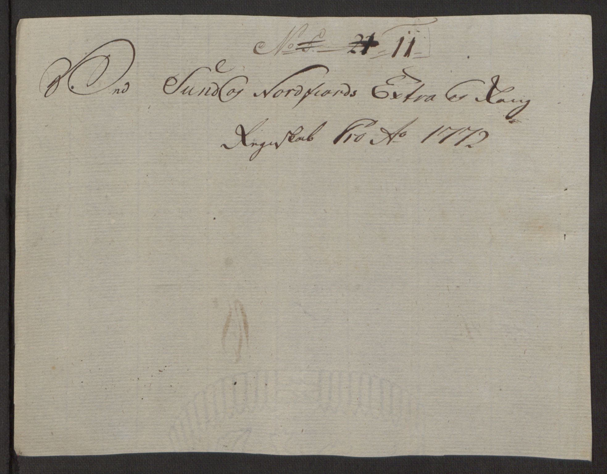 Rentekammeret inntil 1814, Reviderte regnskaper, Fogderegnskap, AV/RA-EA-4092/R53/L3551: Ekstraskatten Sunn- og Nordfjord, 1772, p. 50