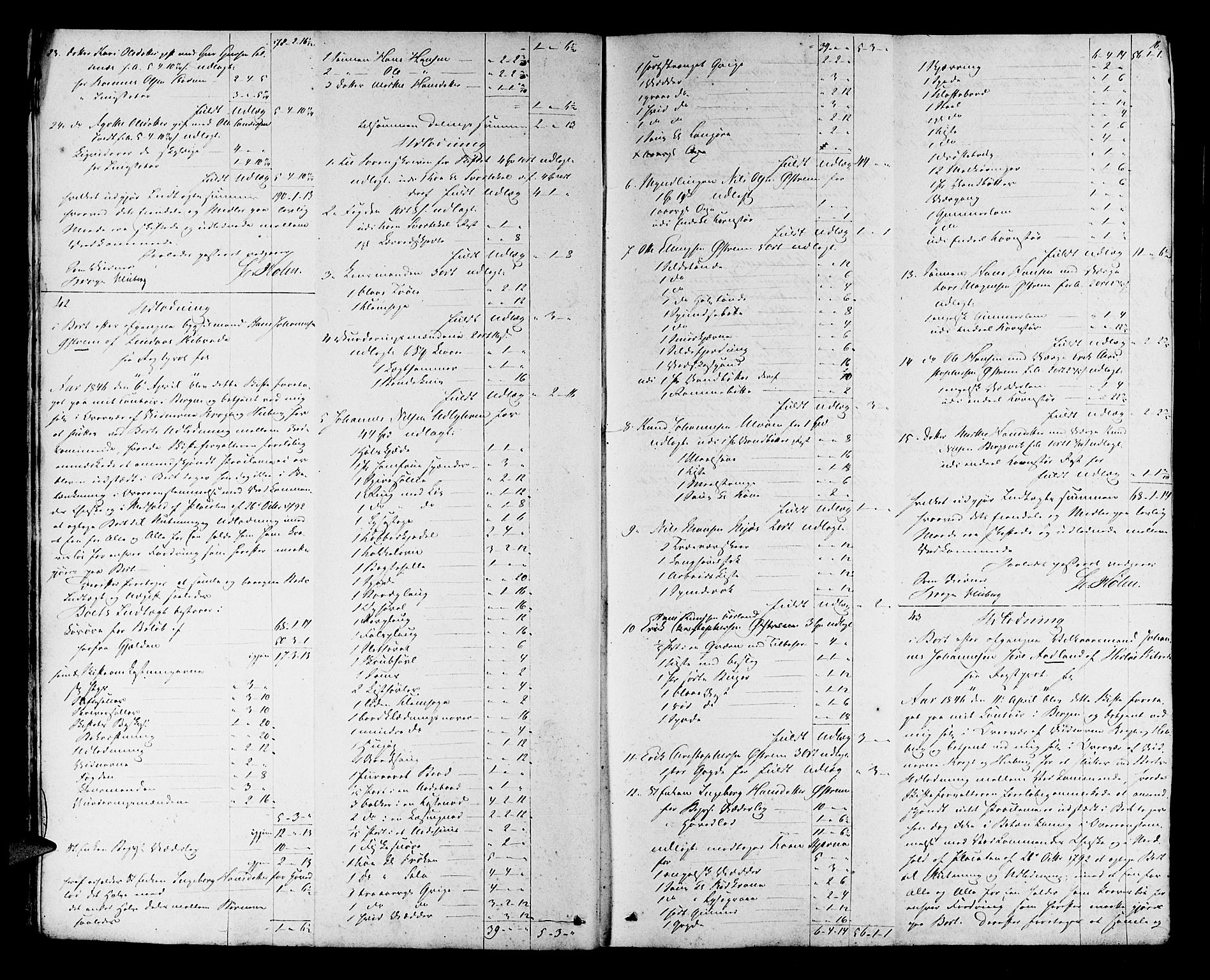 Nordhordland sorenskrivar, AV/SAB-A-2901/1/H/Hd/Hda/L0003: Skifteutlodningsprotokollar, 1846-1851, p. 15b-16a