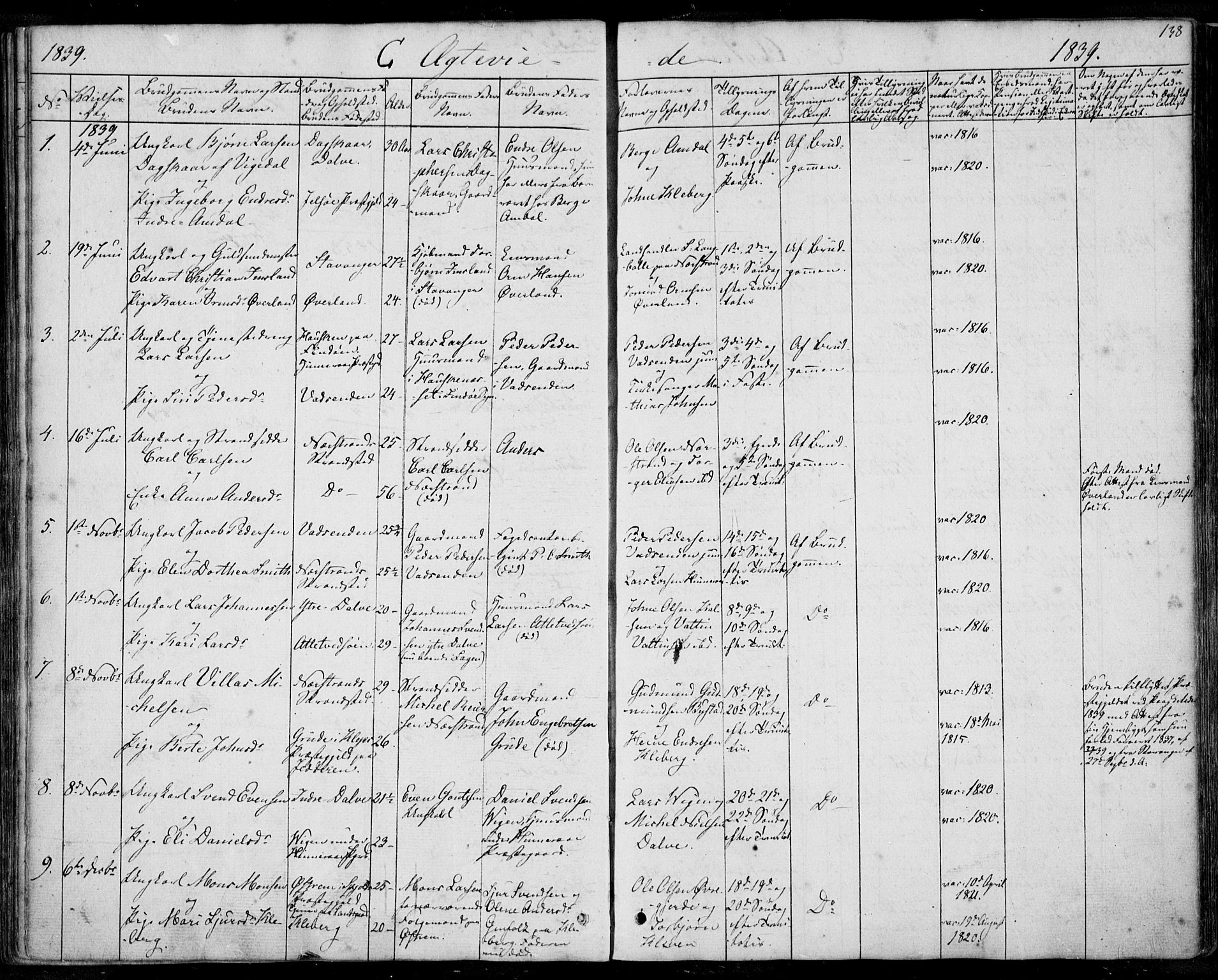 Nedstrand sokneprestkontor, SAST/A-101841/01/IV: Parish register (official) no. A 8, 1839-1860, p. 138