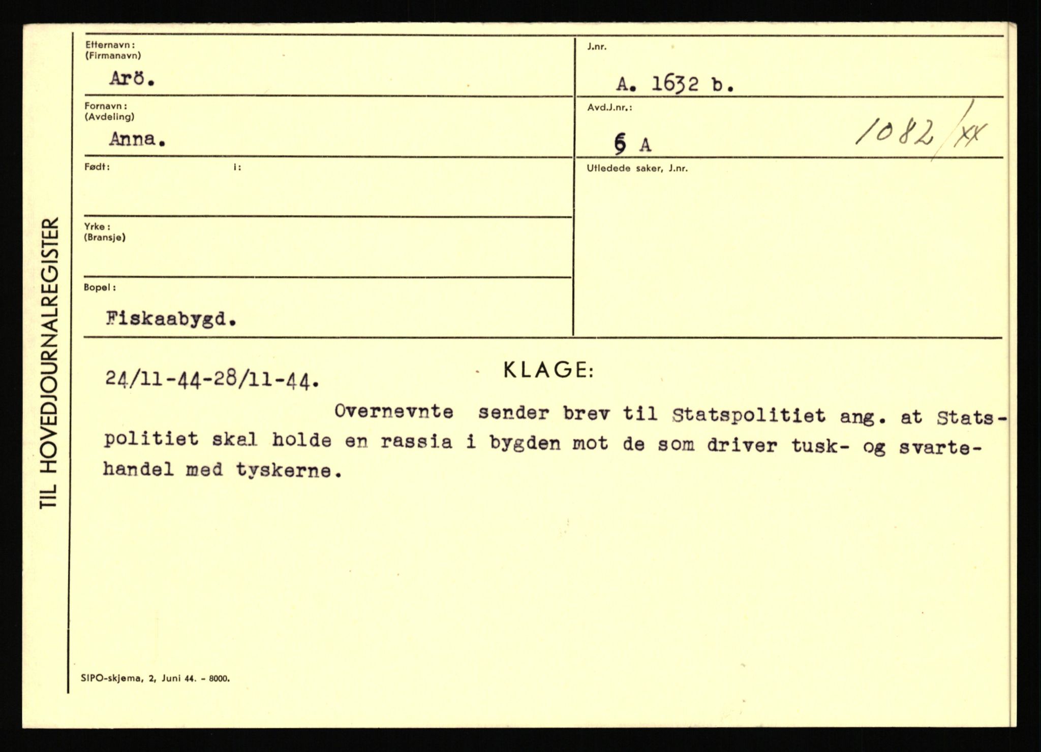 Statspolitiet - Hovedkontoret / Osloavdelingen, AV/RA-S-1329/C/Ca/L0002: Arneberg - Brand, 1943-1945, p. 342