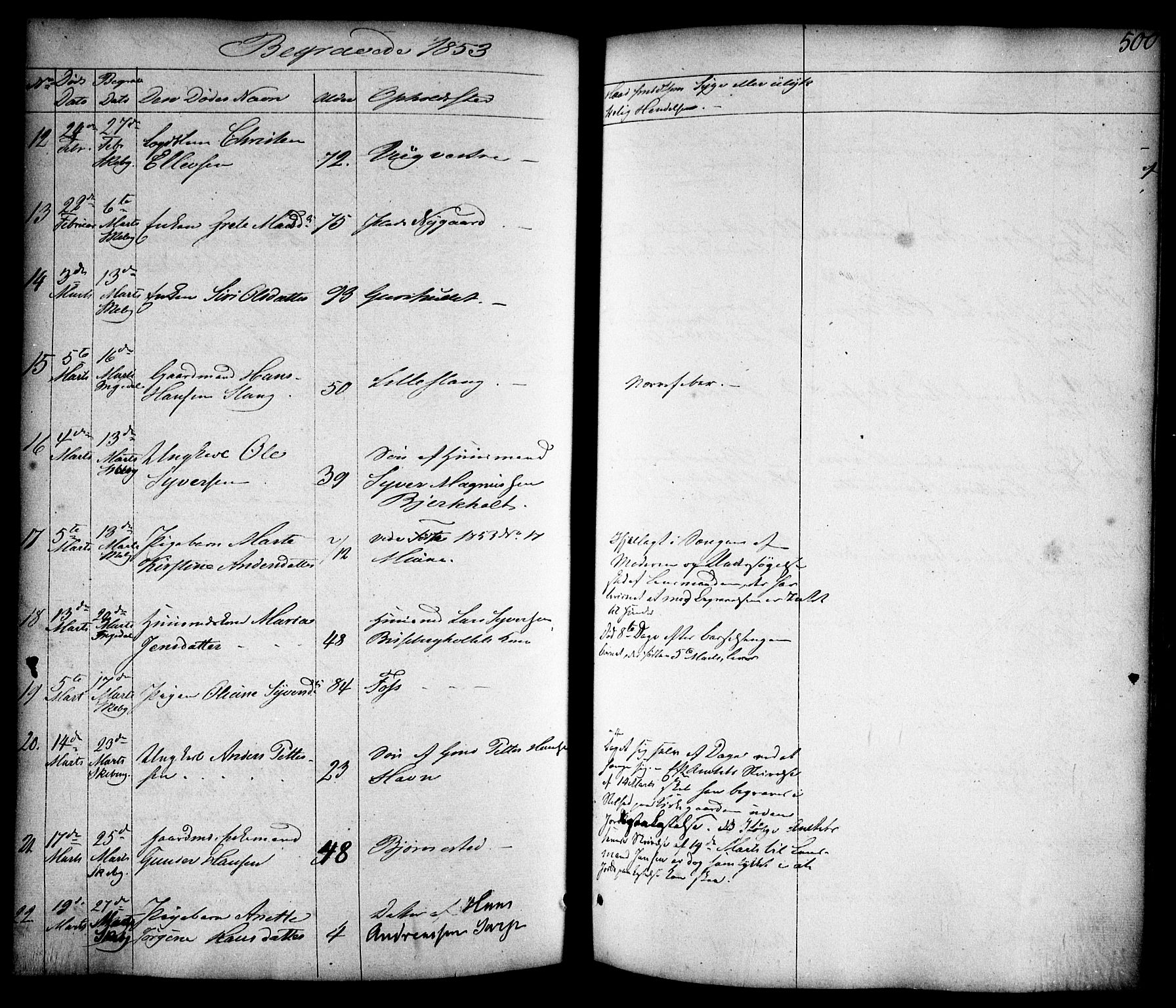 Skjeberg prestekontor Kirkebøker, AV/SAO-A-10923/F/Fa/L0006: Parish register (official) no. I 6, 1846-1858, p. 500