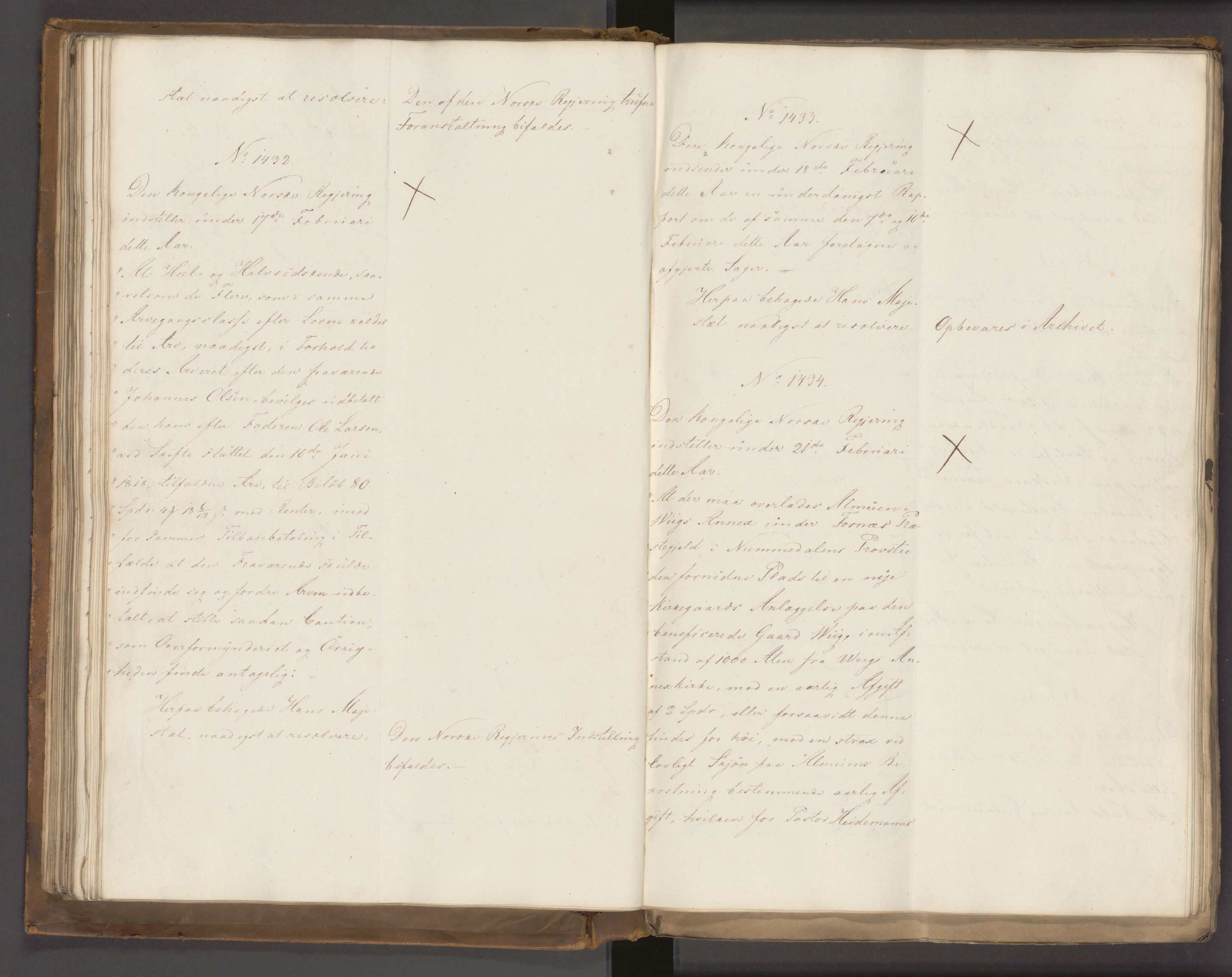Statsrådssekretariatet, AV/RA-S-1001/A/Ab/L0022: Kgl. res. nr. 1210-1721, 1. halvår, 1826