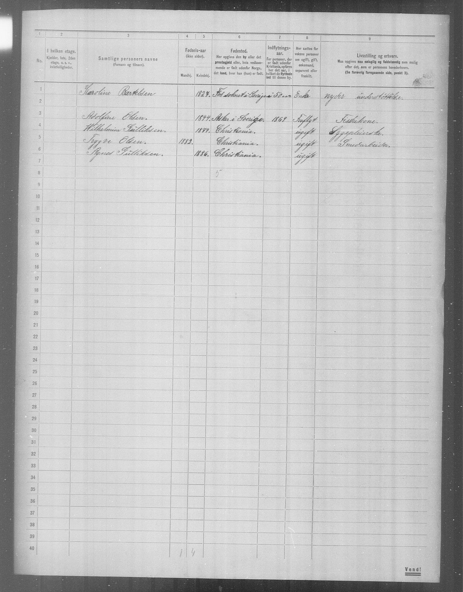 OBA, Municipal Census 1904 for Kristiania, 1904, p. 24239