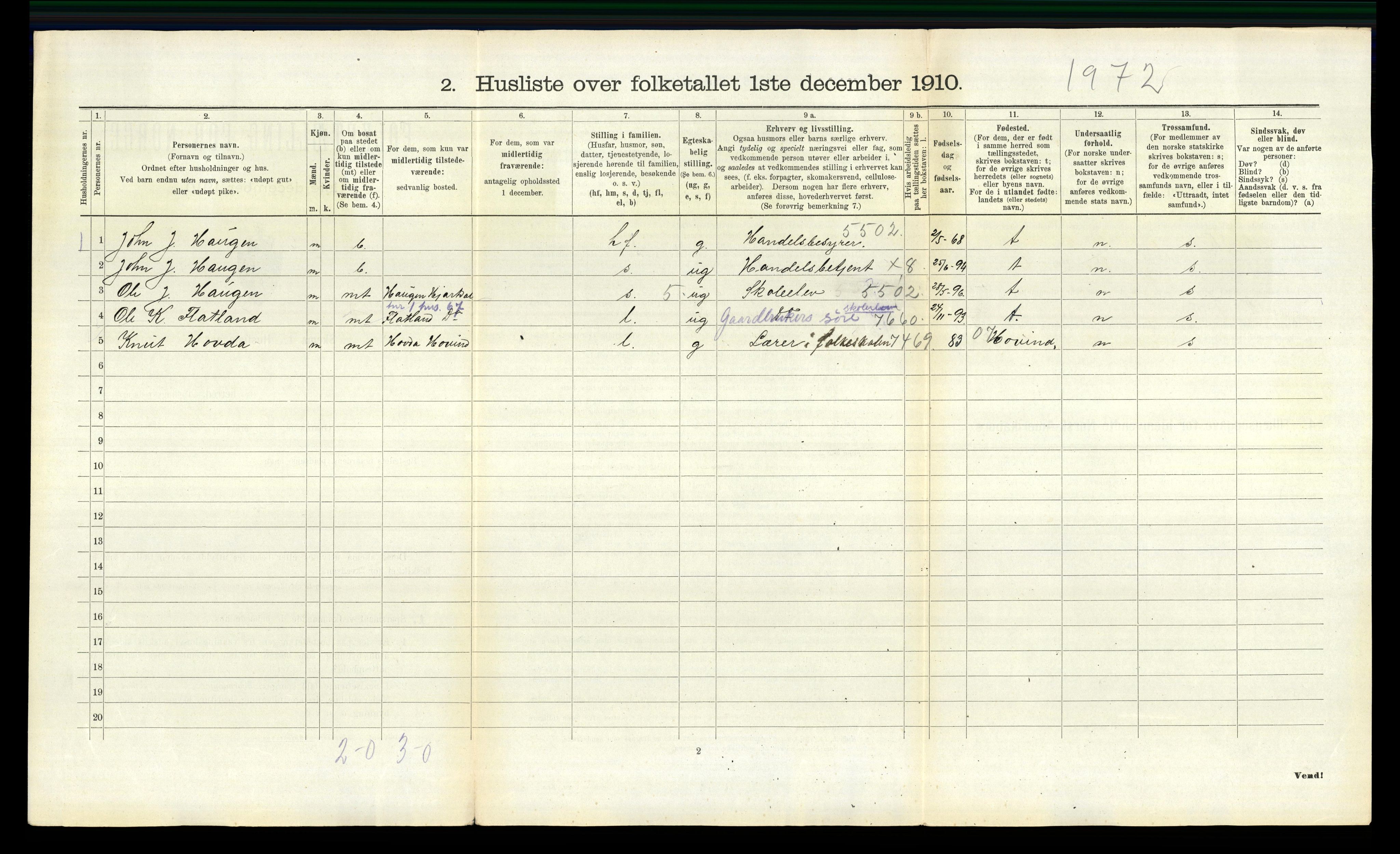 RA, 1910 census for Hjartdal, 1910, p. 789