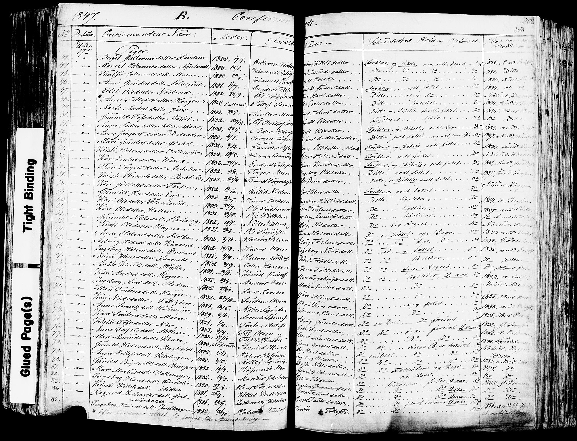 Sauherad kirkebøker, SAKO/A-298/F/Fa/L0006: Parish register (official) no. I 6, 1827-1850, p. 208