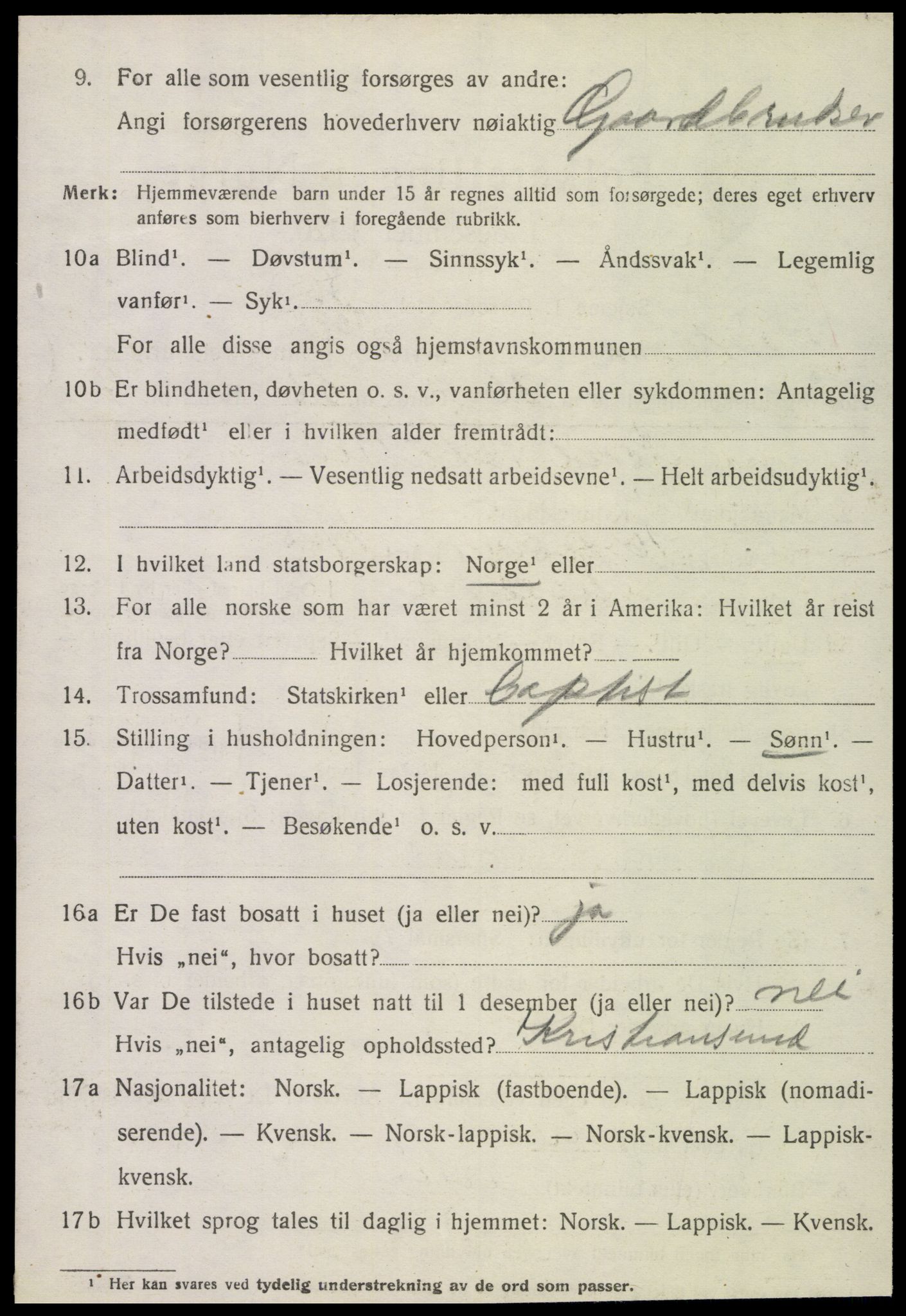 SAT, 1920 census for Vikna, 1920, p. 8204