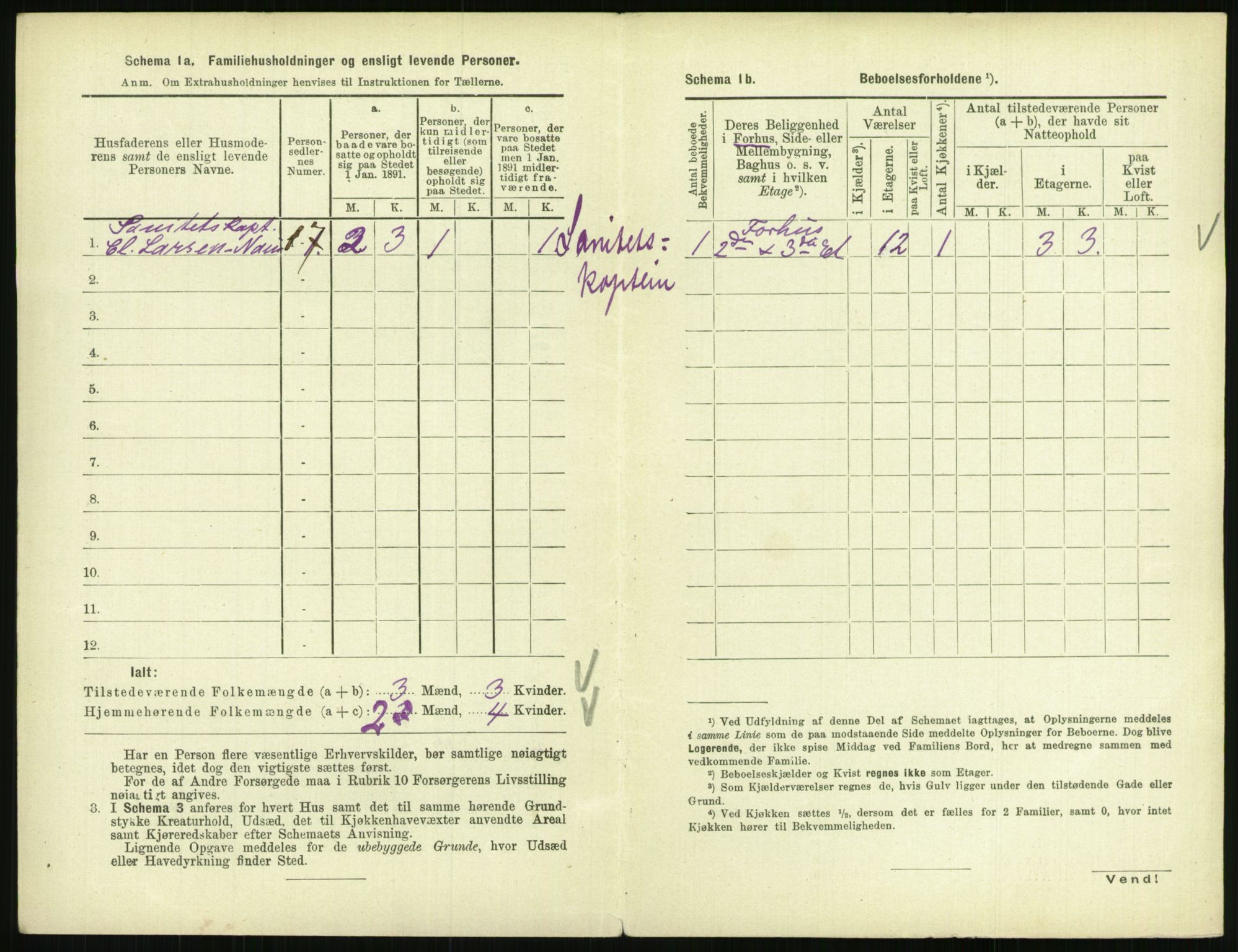 RA, 1891 census for 0801 Kragerø, 1891, p. 789