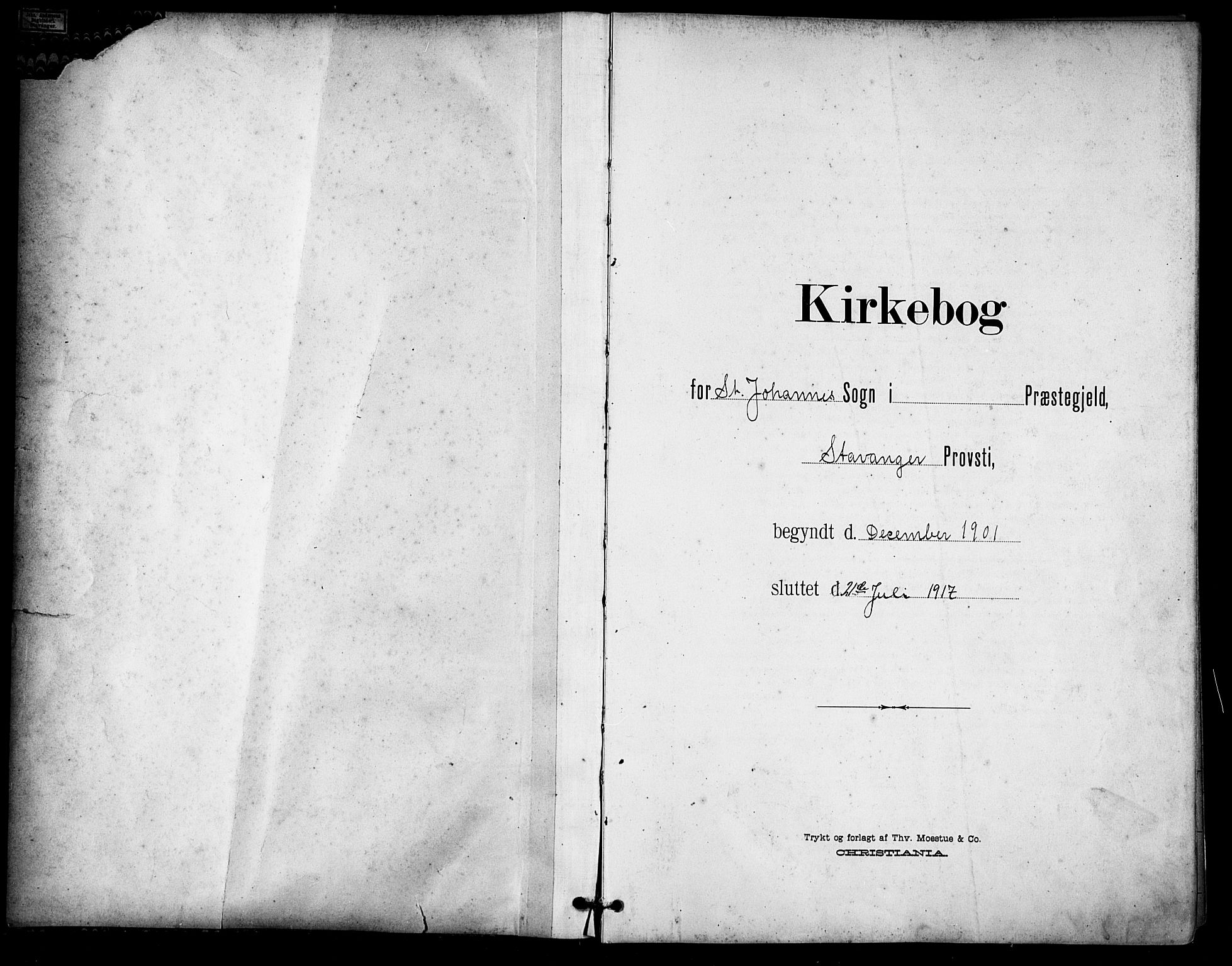 St. Johannes sokneprestkontor, SAST/A-101814/001/30/30BB/L0005: Parish register (copy) no. B 5, 1901-1917