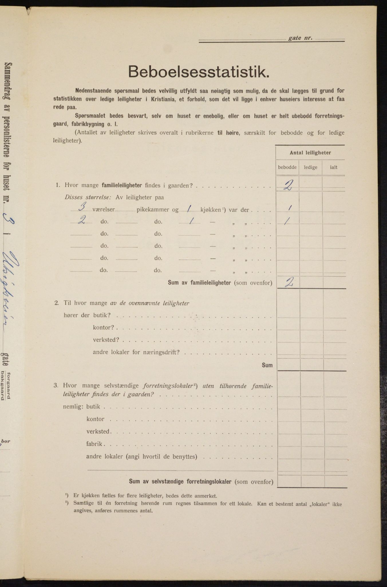 OBA, Municipal Census 1912 for Kristiania, 1912, p. 121337