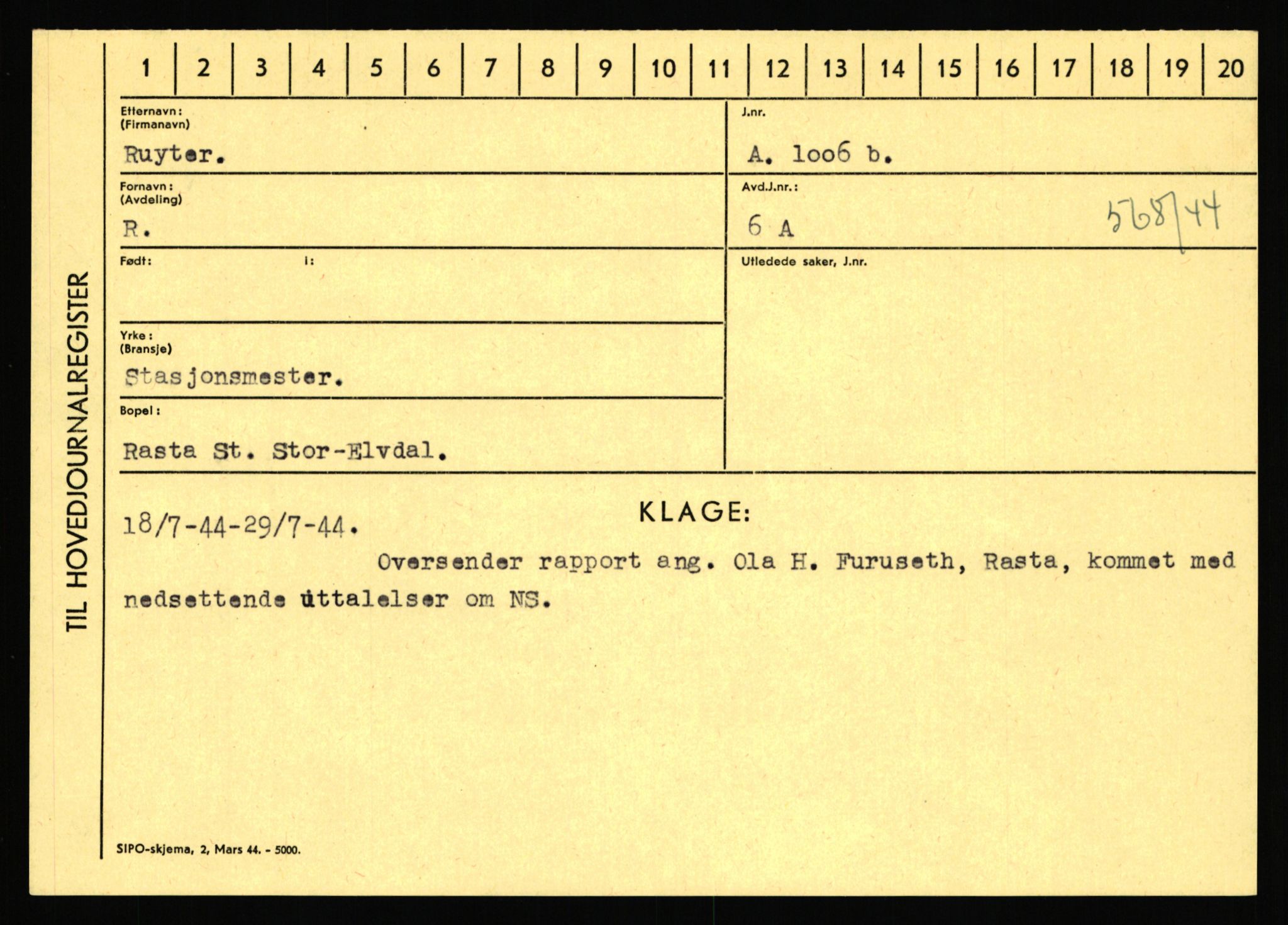 Statspolitiet - Hovedkontoret / Osloavdelingen, AV/RA-S-1329/C/Ca/L0013: Raa - Servold, 1943-1945, p. 2420