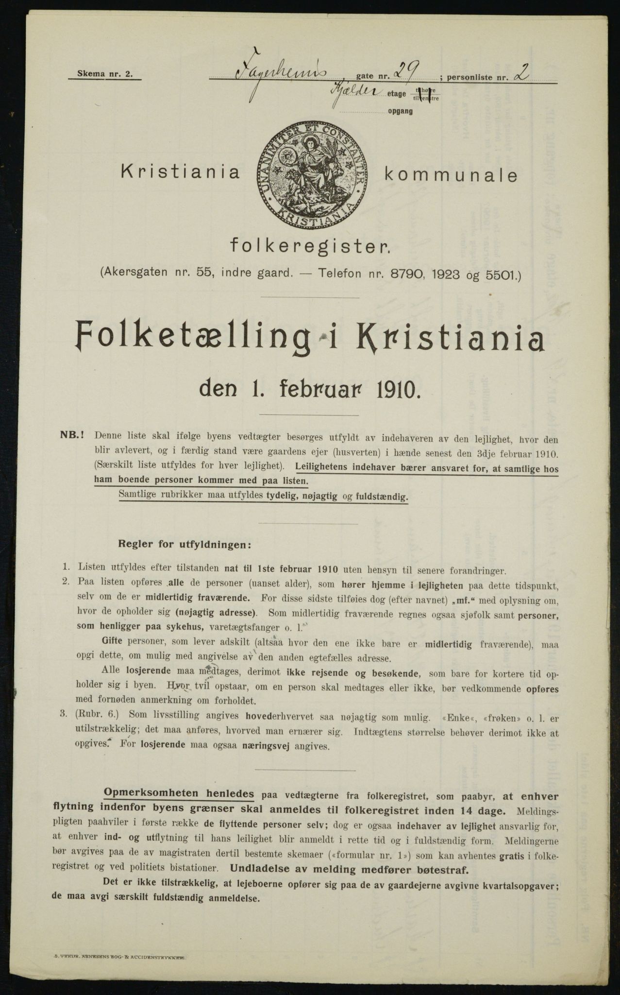 OBA, Municipal Census 1910 for Kristiania, 1910, p. 21782