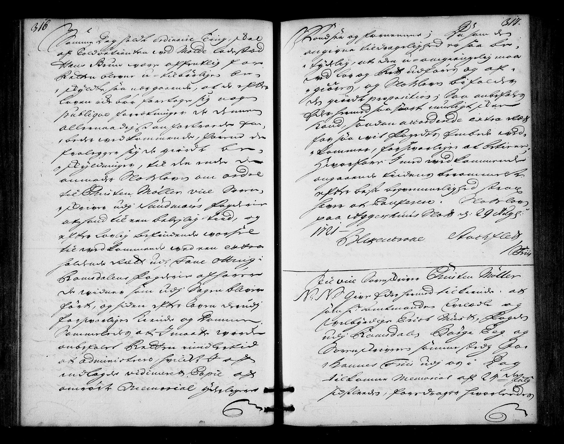 Stattholderembetet 1572-1771, AV/RA-EA-2870/Bd/L0013: Ordreprotokoll, 1720-1722, p. 316-317