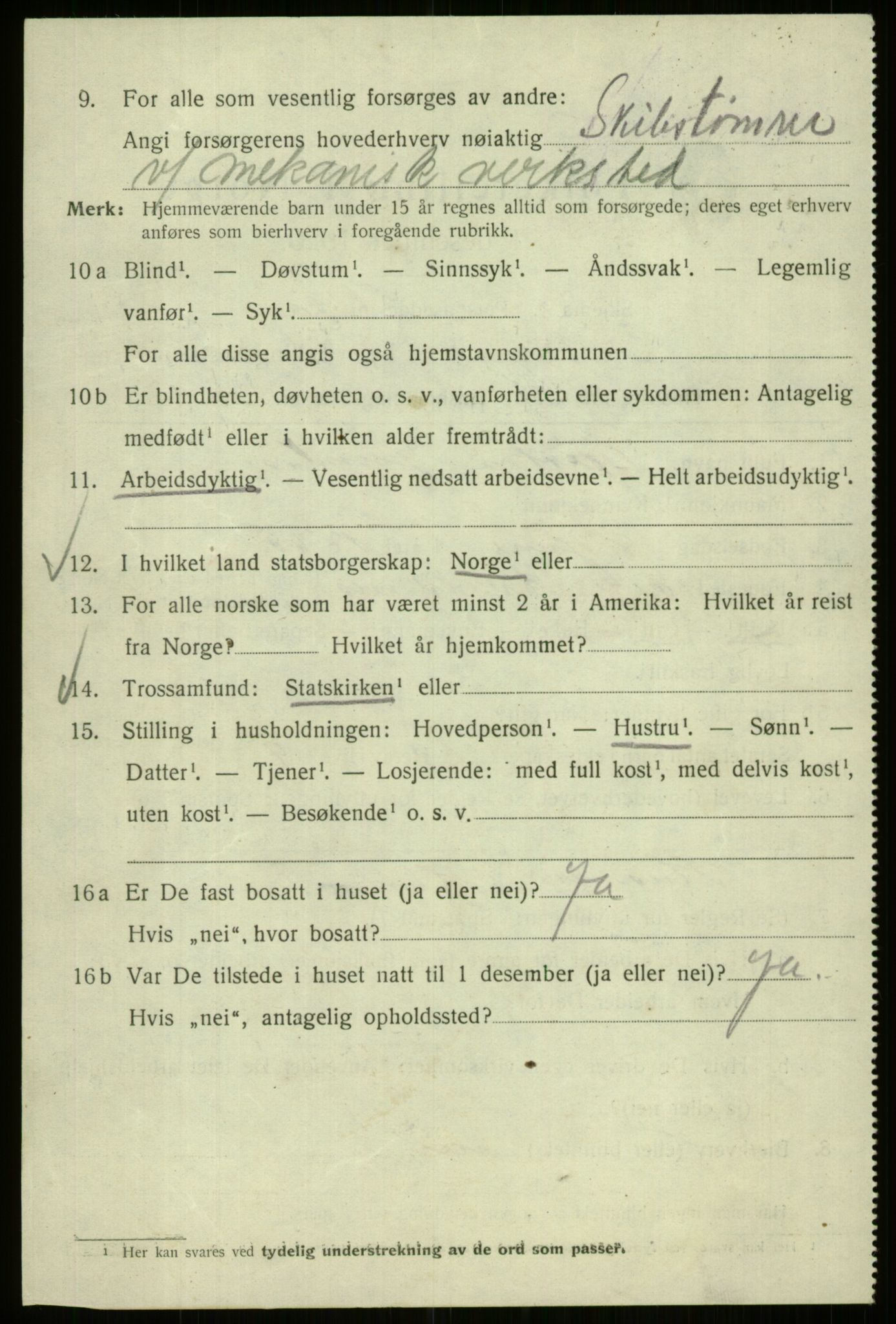 SAB, 1920 census for Bergen, 1920, p. 226753