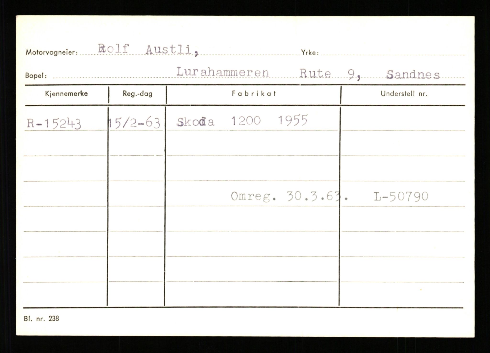 Stavanger trafikkstasjon, SAST/A-101942/0/G/L0003: Registreringsnummer: 10466 - 15496, 1930-1971, p. 3022