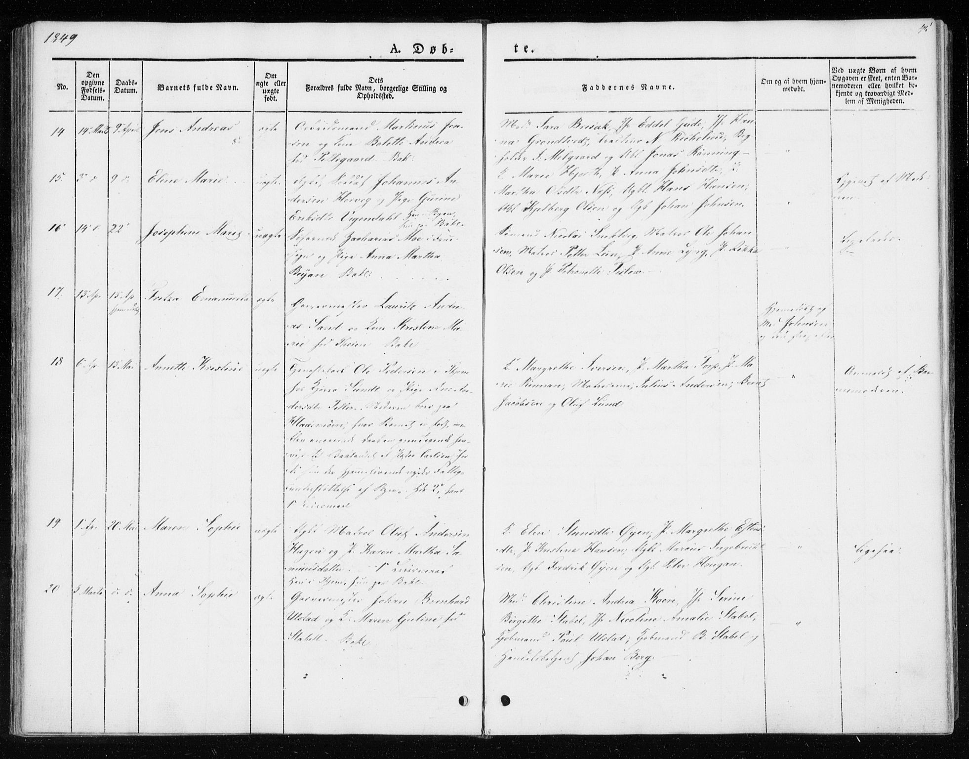 Ministerialprotokoller, klokkerbøker og fødselsregistre - Sør-Trøndelag, AV/SAT-A-1456/604/L0183: Parish register (official) no. 604A04, 1841-1850, p. 45