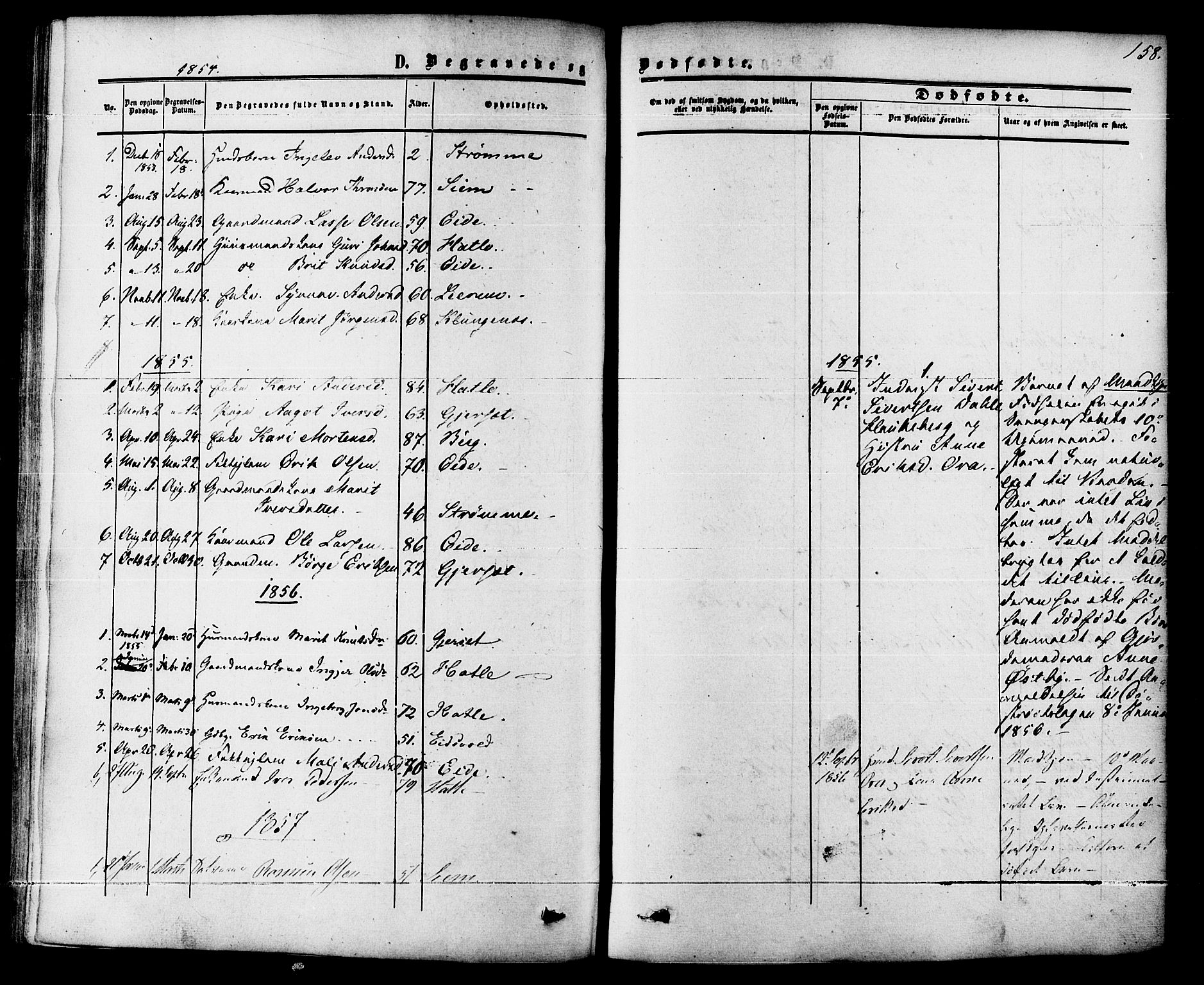 Ministerialprotokoller, klokkerbøker og fødselsregistre - Møre og Romsdal, AV/SAT-A-1454/542/L0552: Parish register (official) no. 542A02, 1854-1884, p. 158