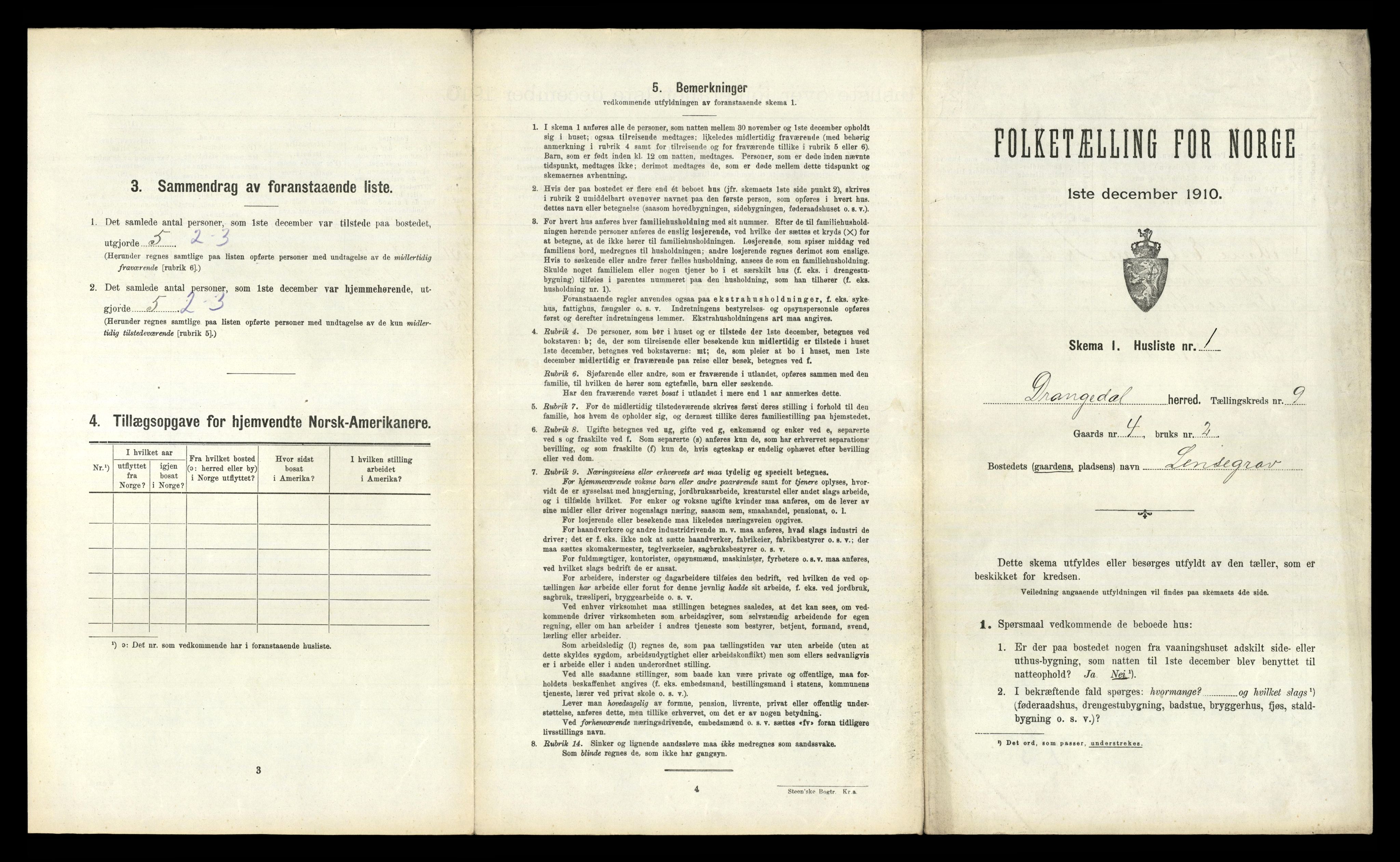 RA, 1910 census for Drangedal, 1910, p. 787