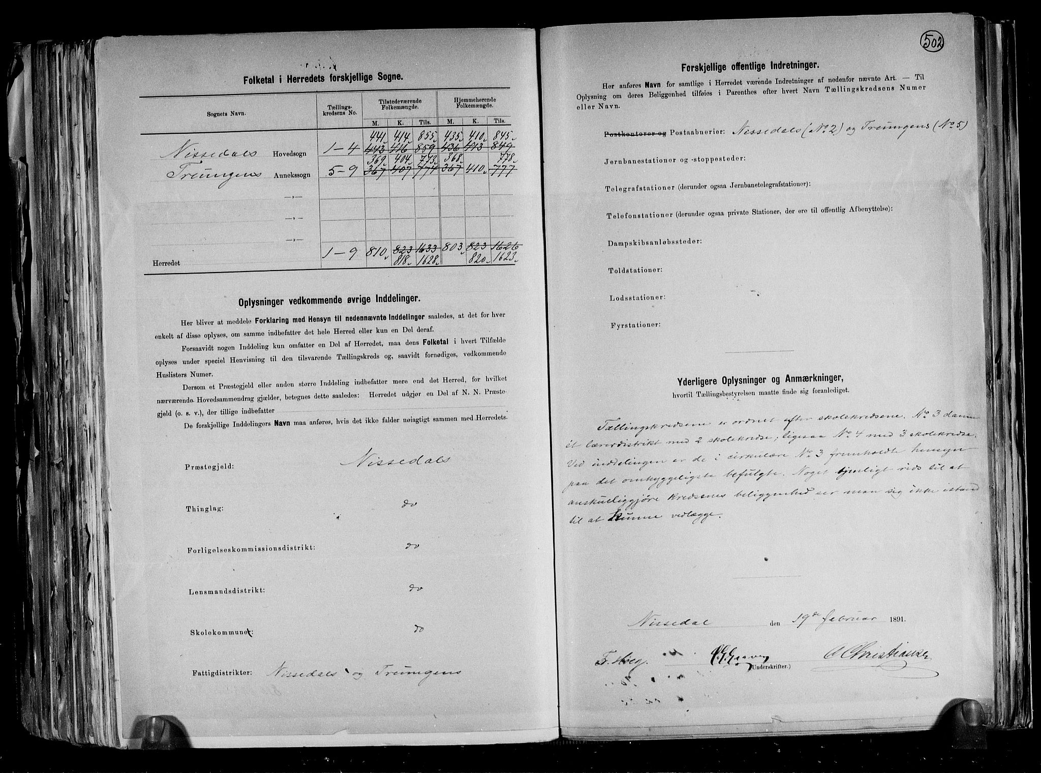 RA, 1891 census for 0830 Nissedal, 1891, p. 3