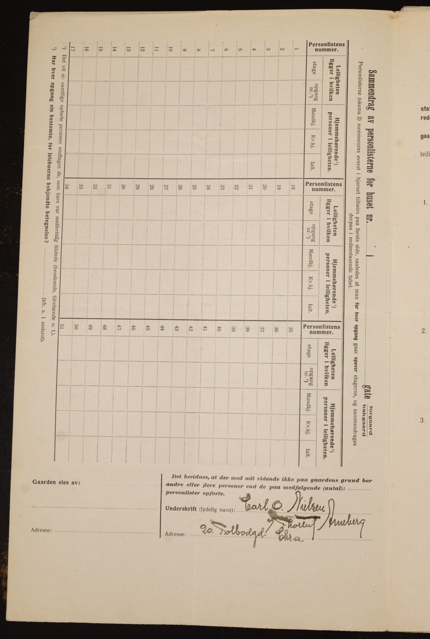 OBA, Municipal Census 1912 for Kristiania, 1912, p. 97260