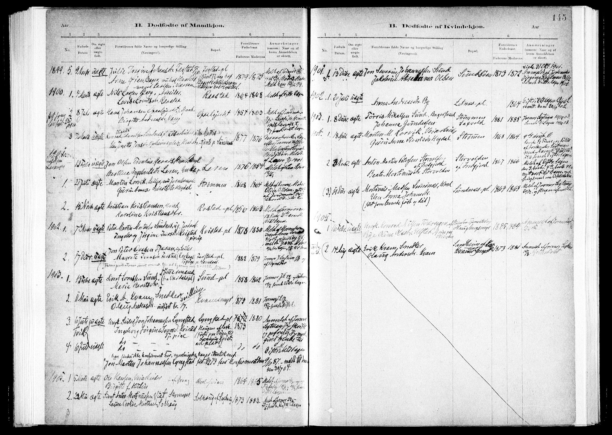 Ministerialprotokoller, klokkerbøker og fødselsregistre - Nord-Trøndelag, SAT/A-1458/730/L0285: Parish register (official) no. 730A10, 1879-1914, p. 145
