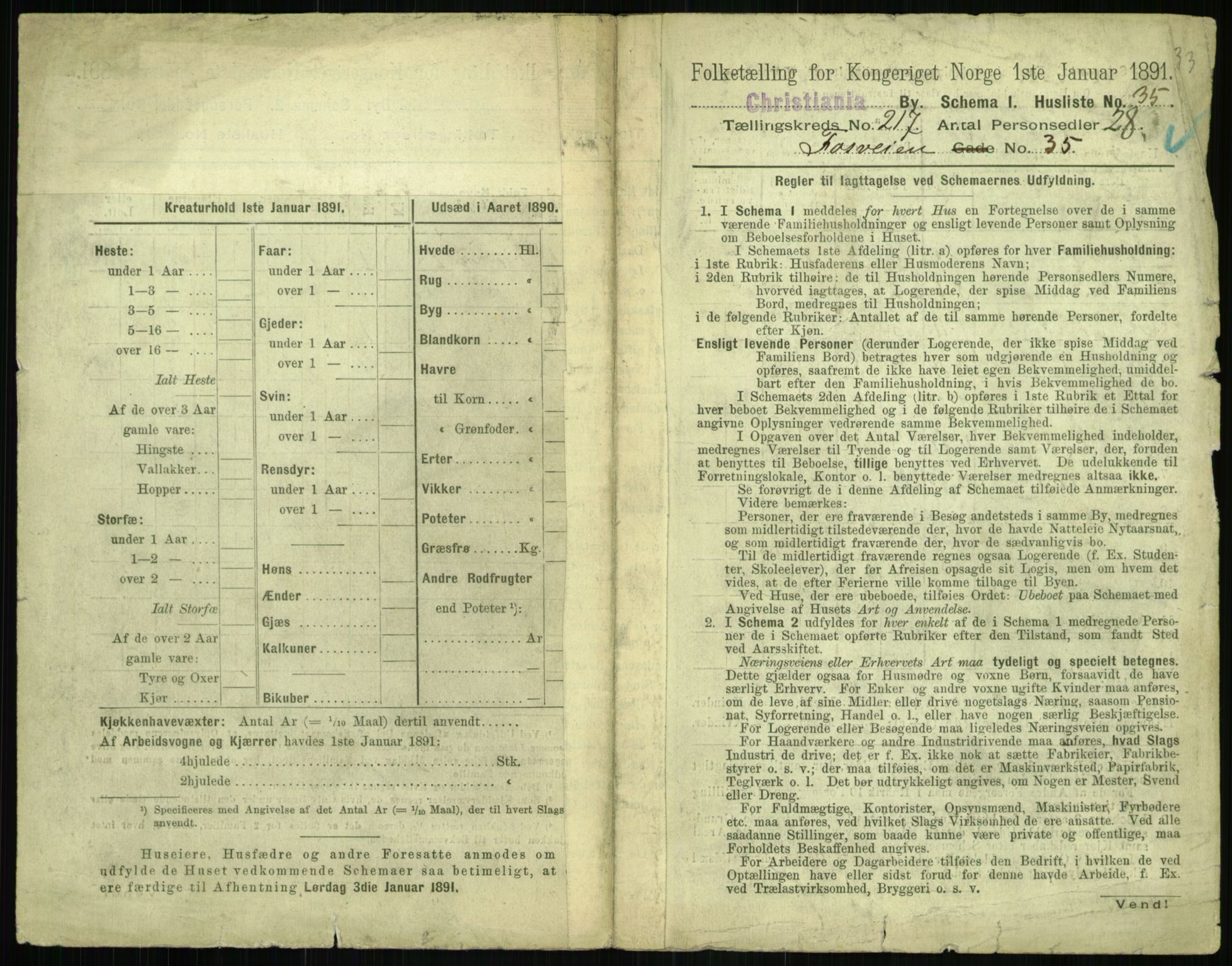 RA, 1891 census for 0301 Kristiania, 1891, p. 128345